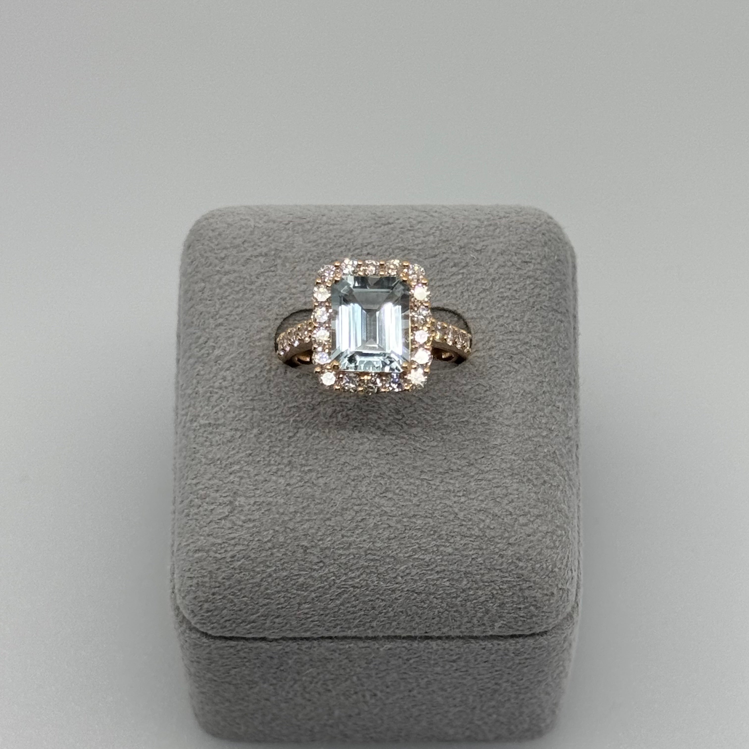 ［湖のドレス］リング アクアマリン