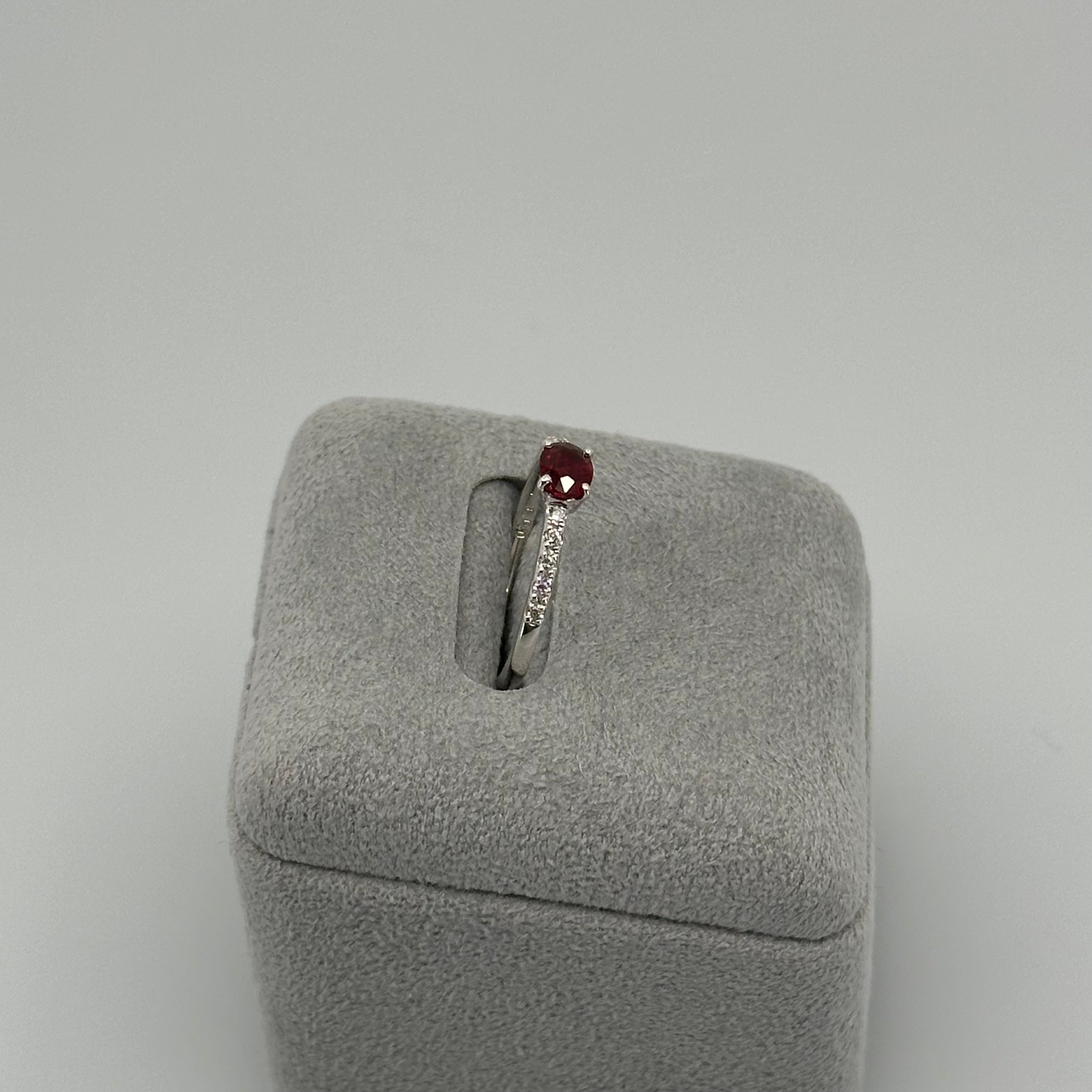 82［一点物］リング ルビー 0.4ct前後 OV PT