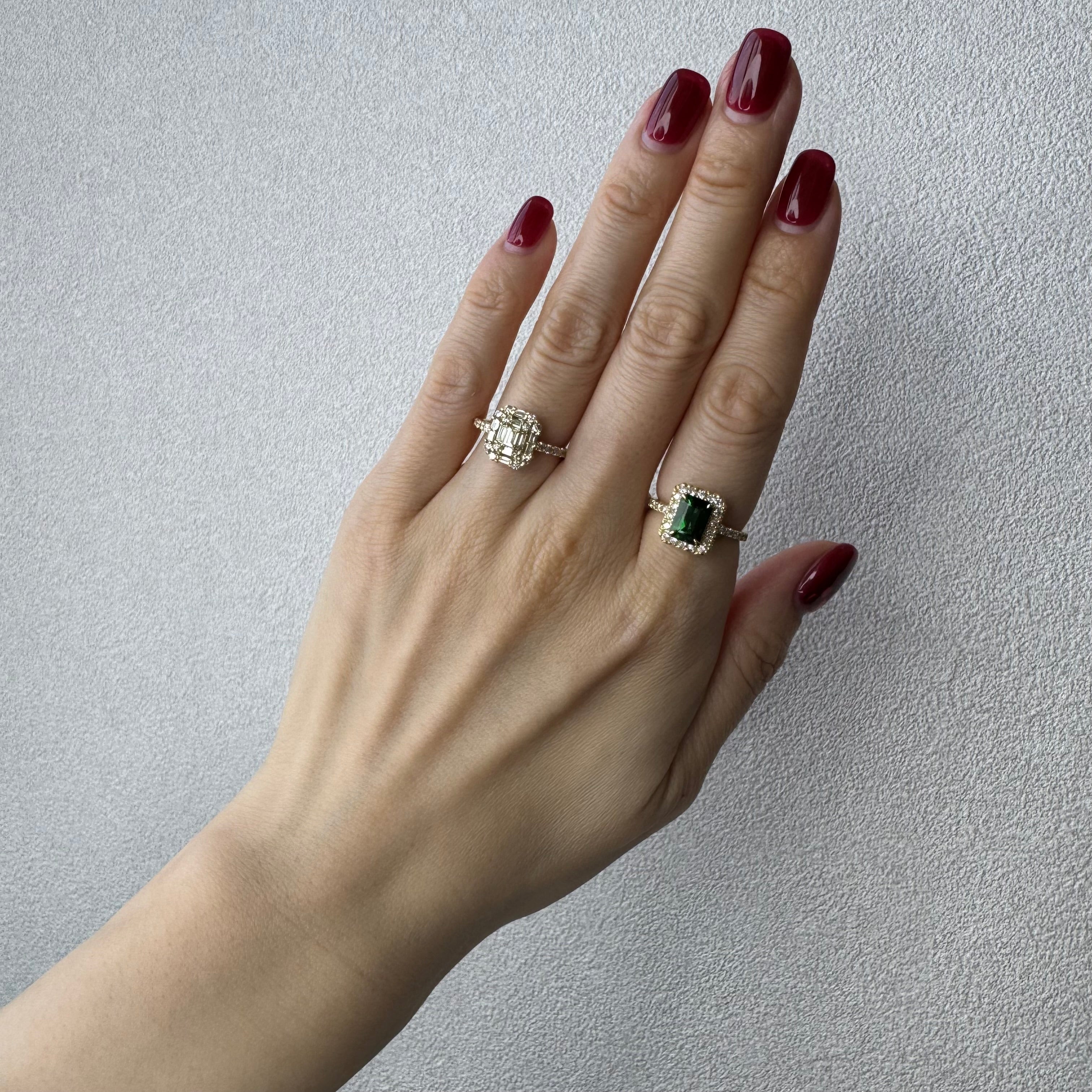 77［一点物］リング トルマリン 1.5ct EM YG