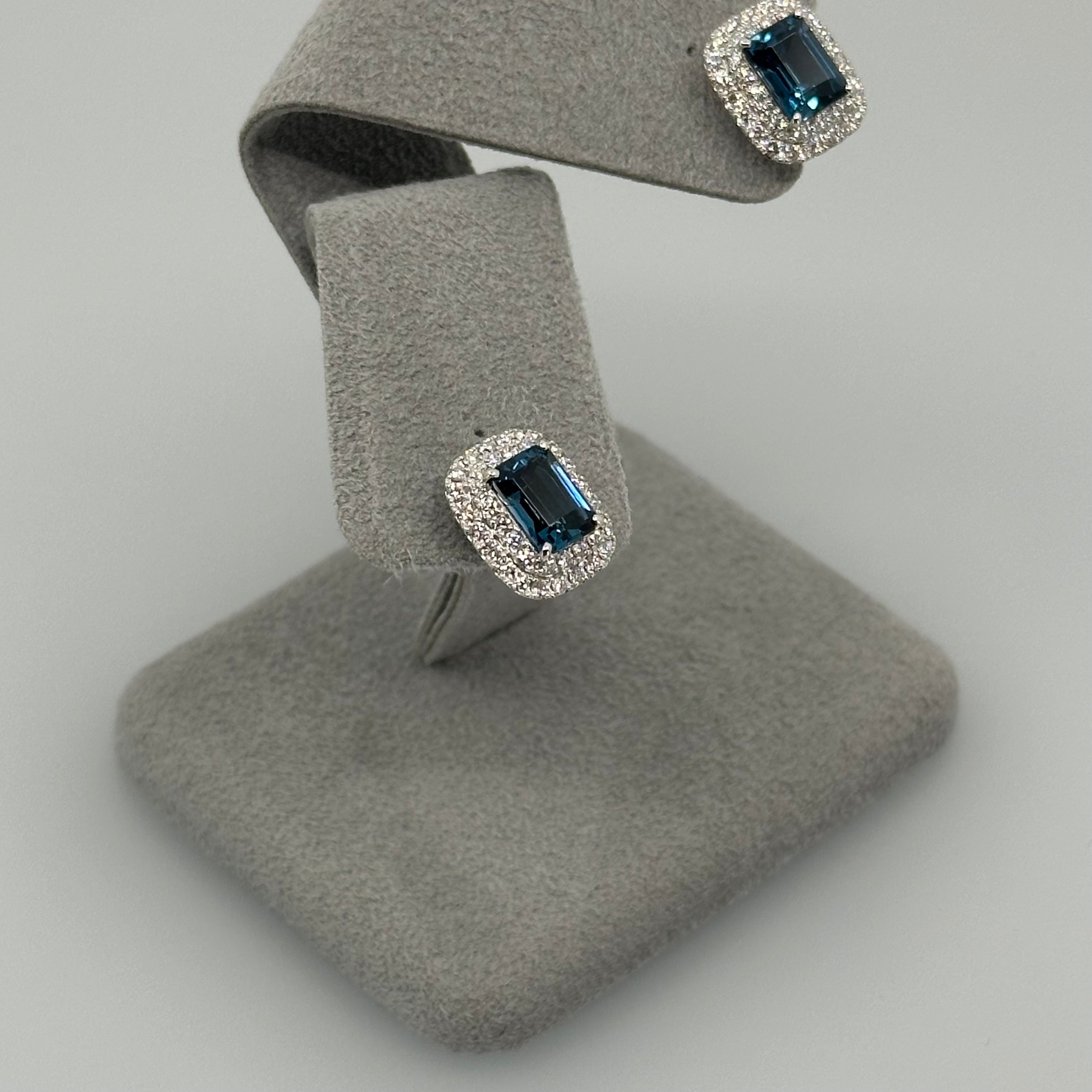 ヴォワール］ピアス クンツァイト/アクアマリン/ロンドンブルー