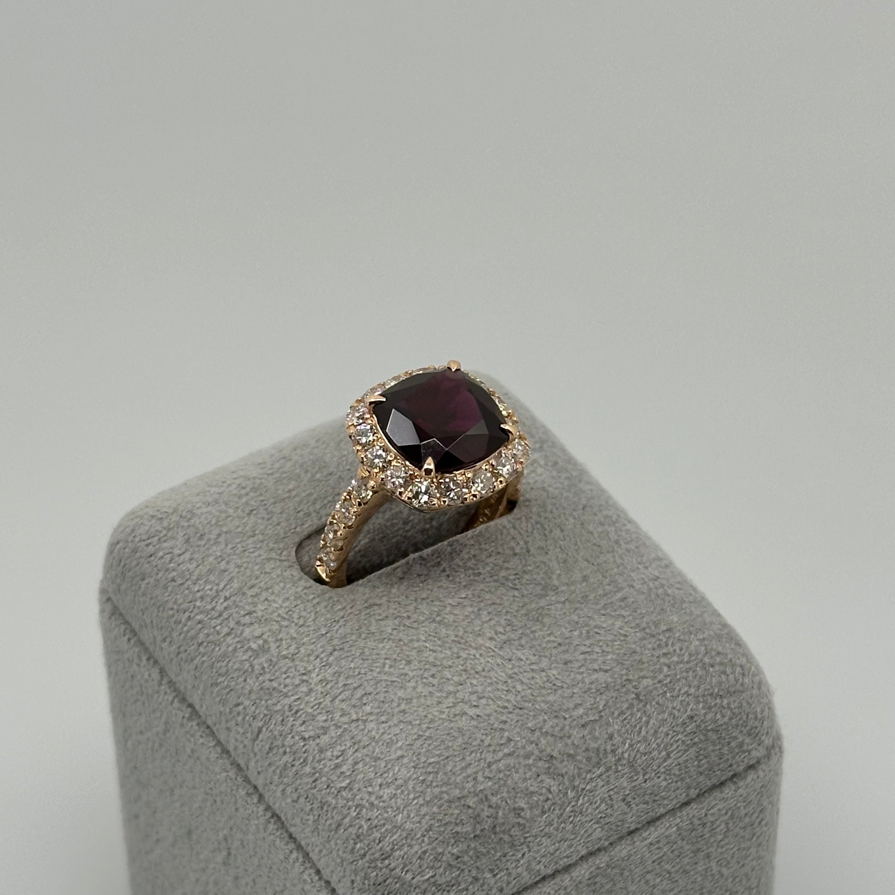 159［一点物］リング ガーネット 4ct SQ PG