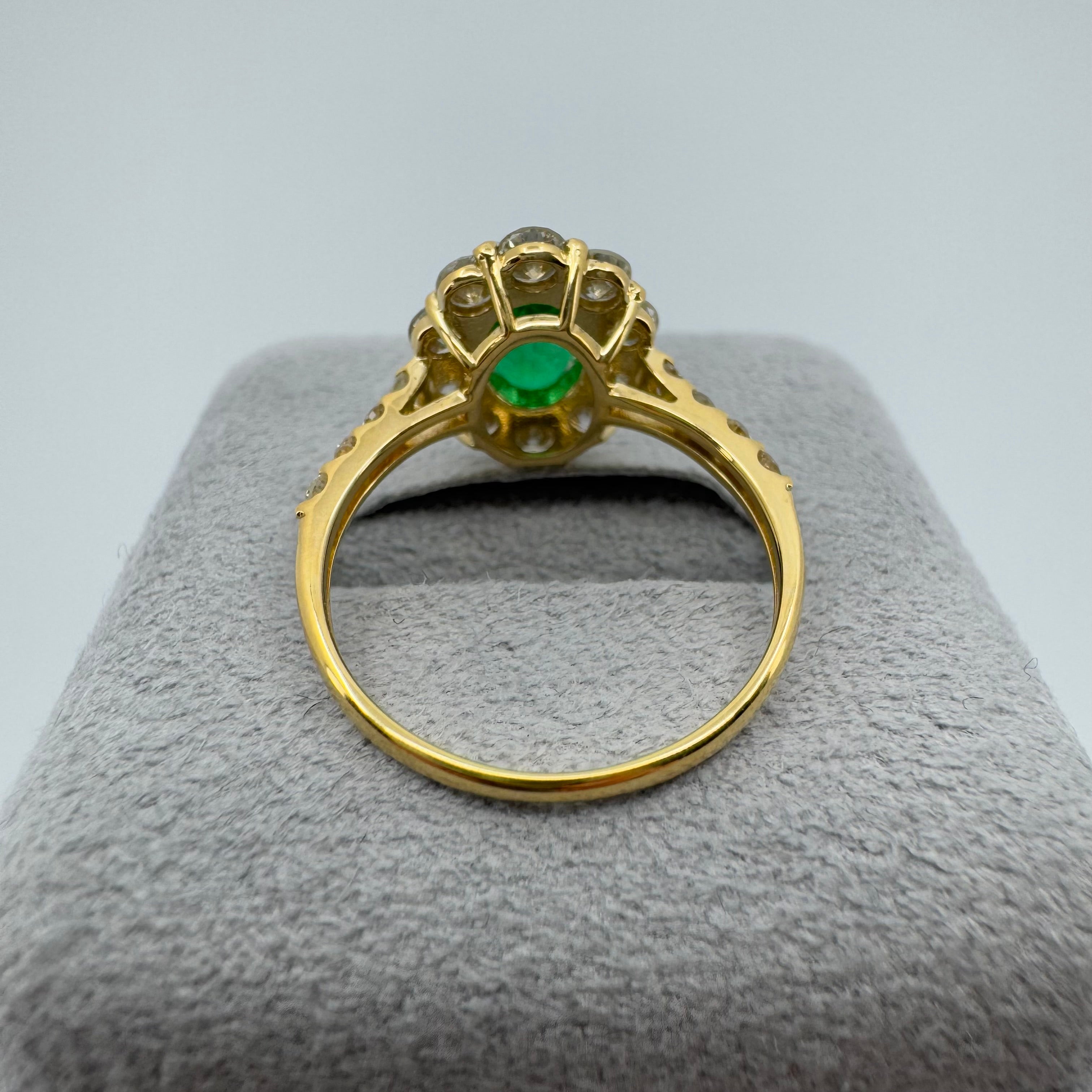 42［一点物］リング エメラルド 1ct OV YG