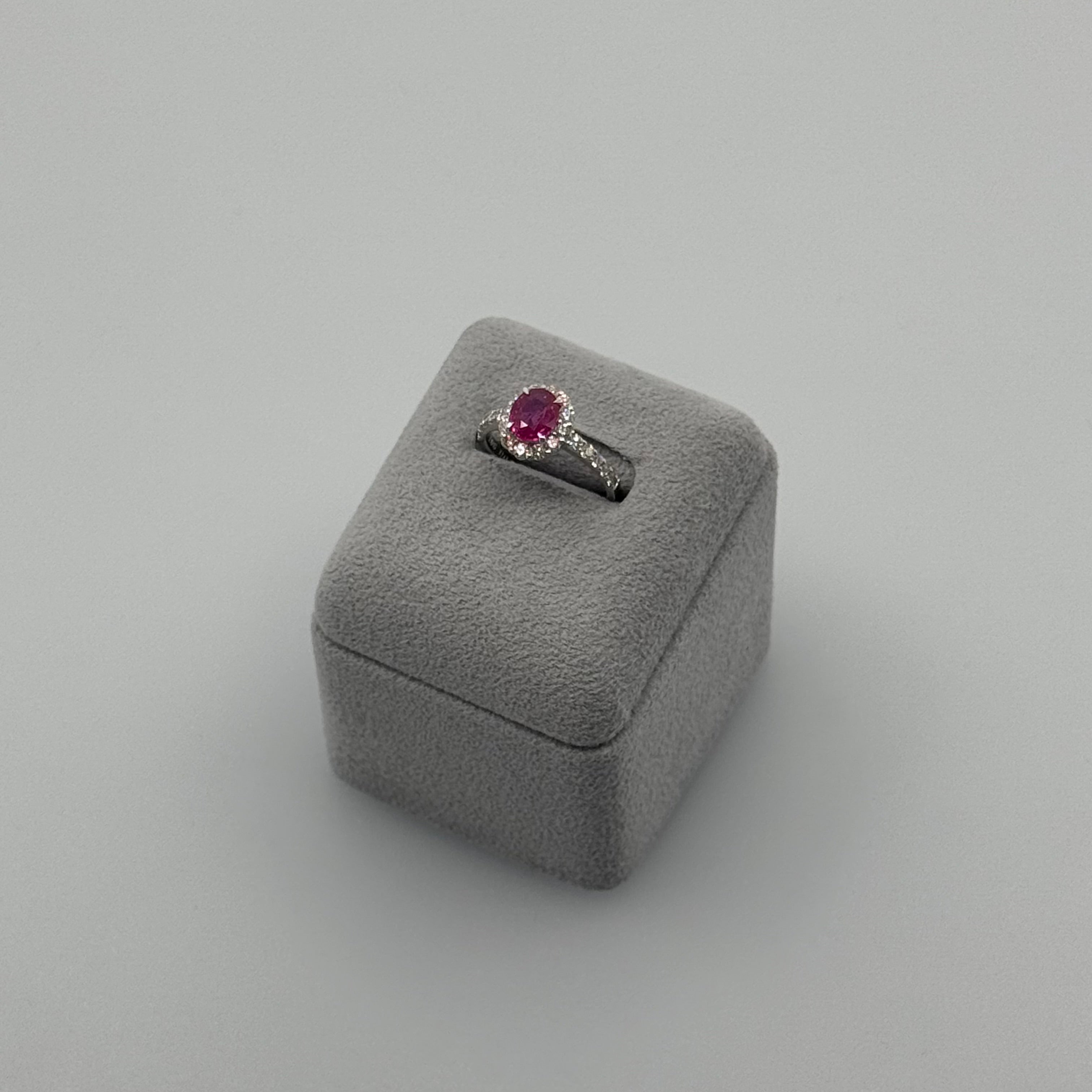 93［一点物］リング  ルビー 1ct OV PT