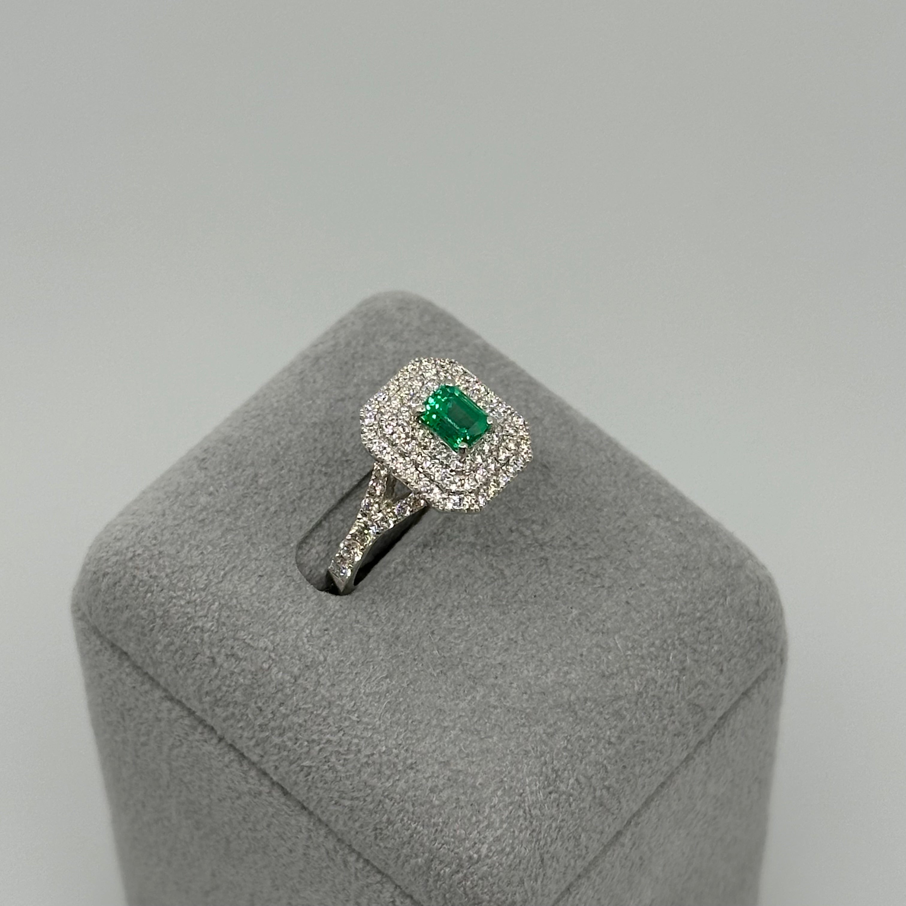 ［一点物/アドラーブル］リング 最高級 ノンオイル エメラルド 0.5ct SQ PT〜GIA 世界に一つだけ♡