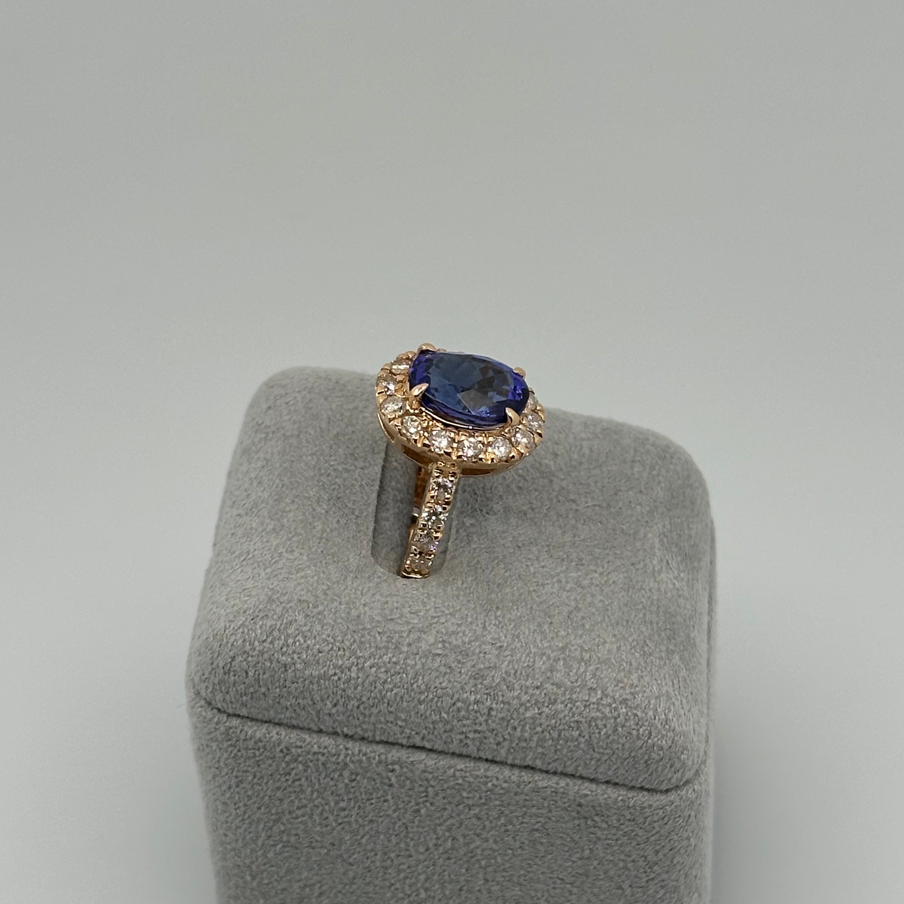 205［一点物］リング タンザナイト 4.2ct OV PG