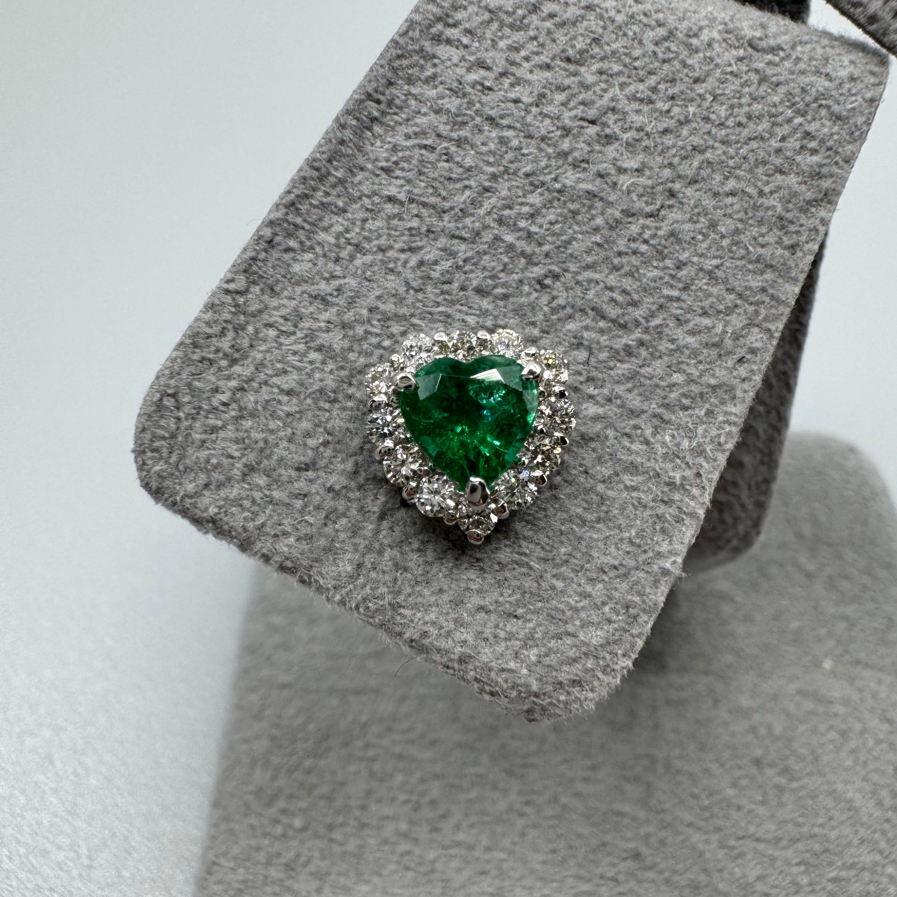 37［一点物/エムロード］ピアス エメラルド 0.5ct×2 HS PT