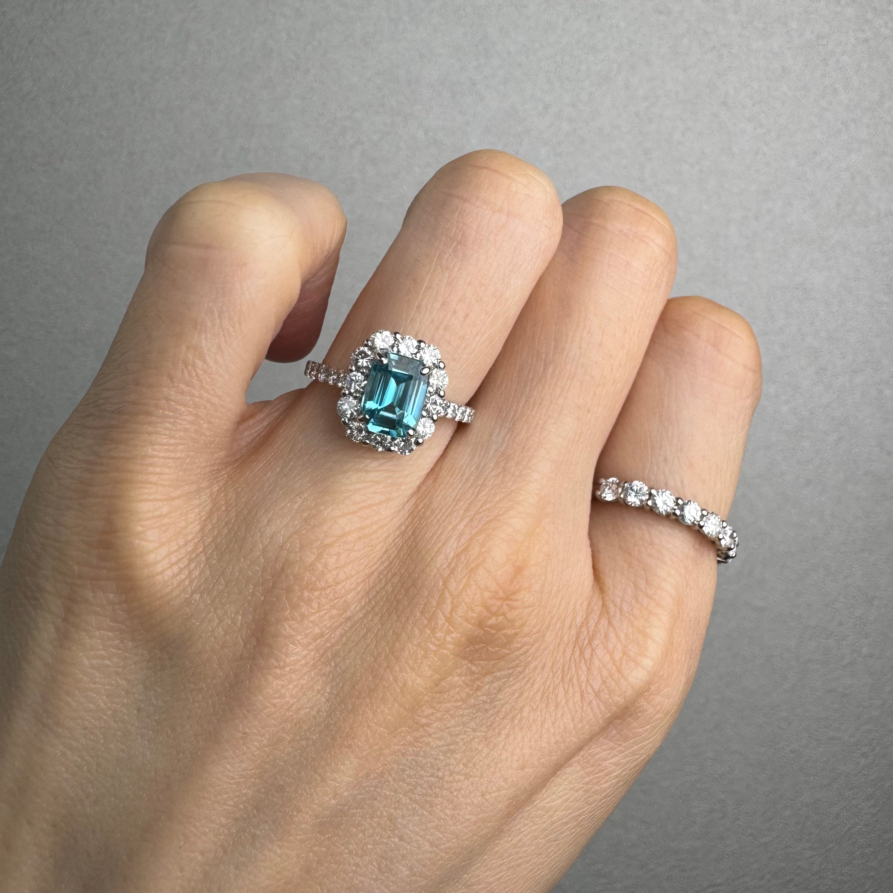 166［一点物］リング ジルコン 2.0ct前後 SQ PT