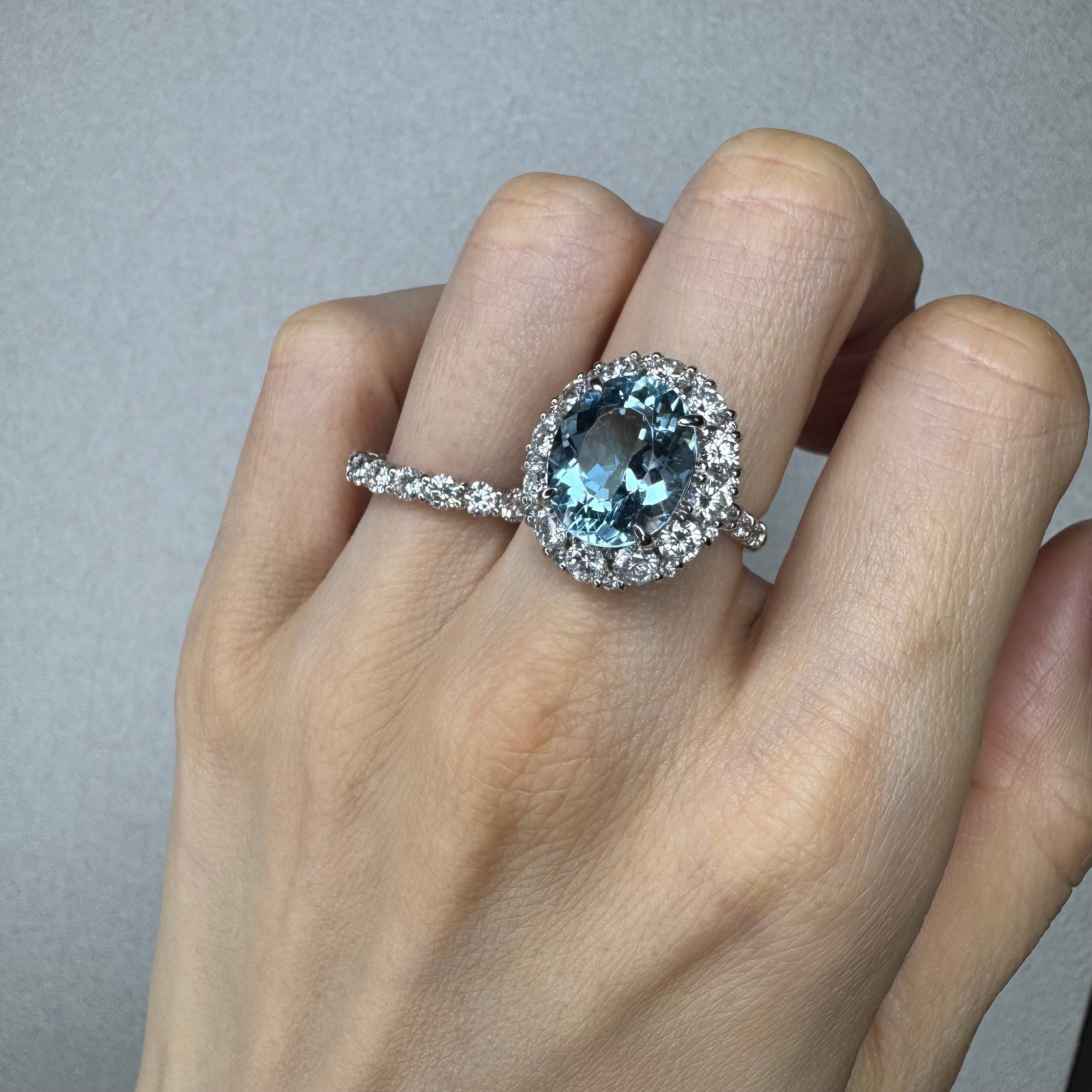 177［一点物］リング アクアマリン 5.4ct前後 OV PT