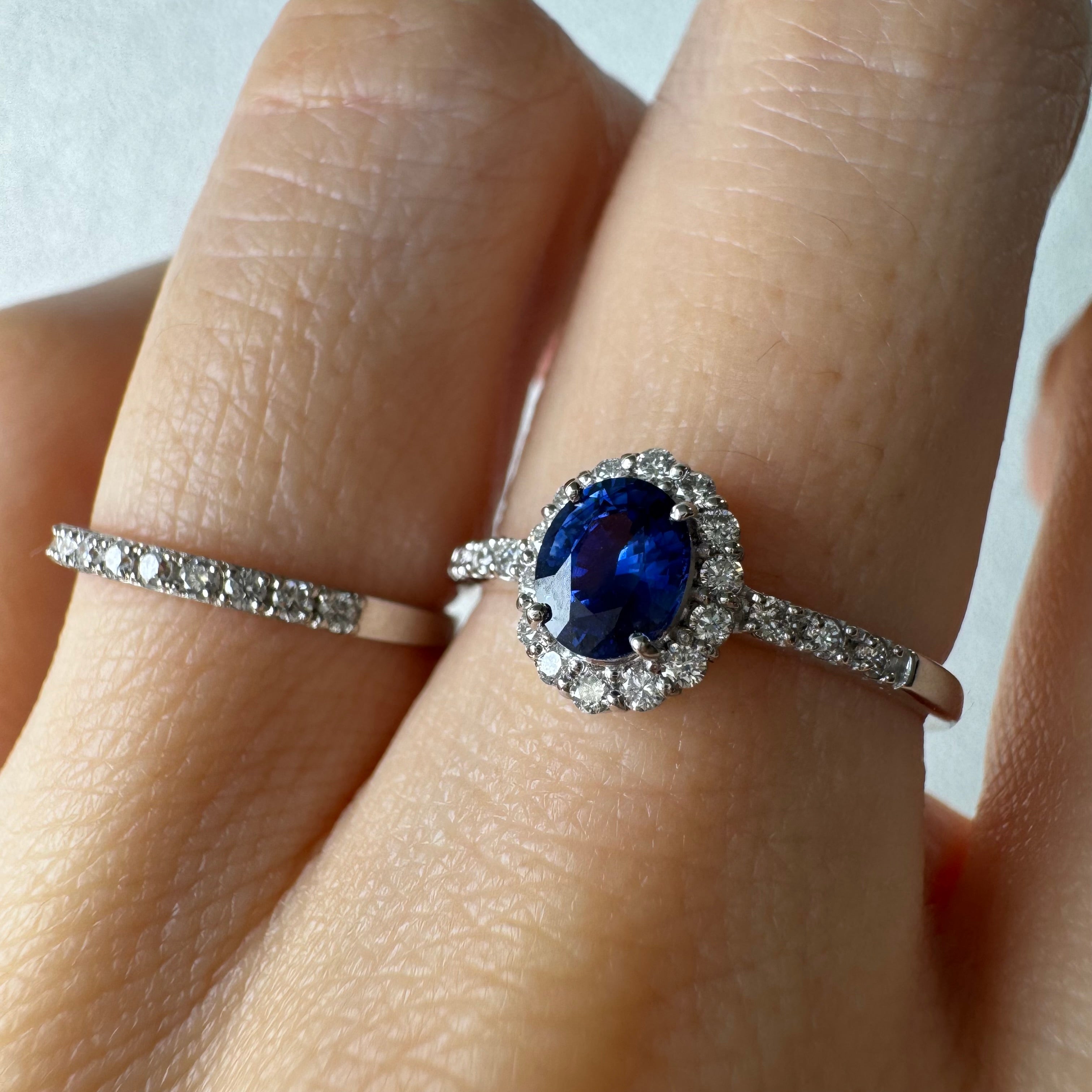 103［一点物］リング ブルーサファイア 0.5ct前後 OV PT