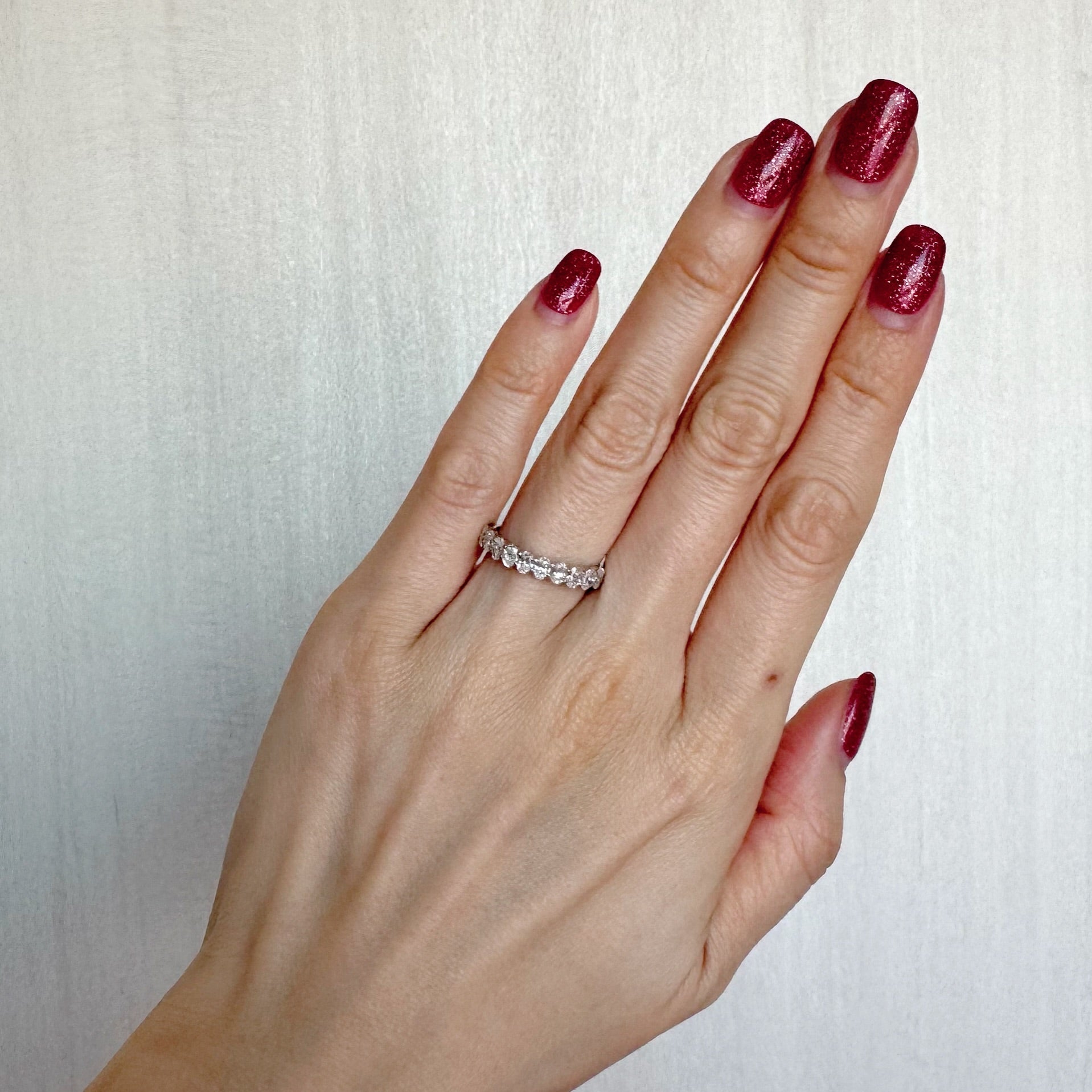 ［グレンヌ/ハーフエタニティ］リング ダイヤ 1pc0.1ct×10pc OV