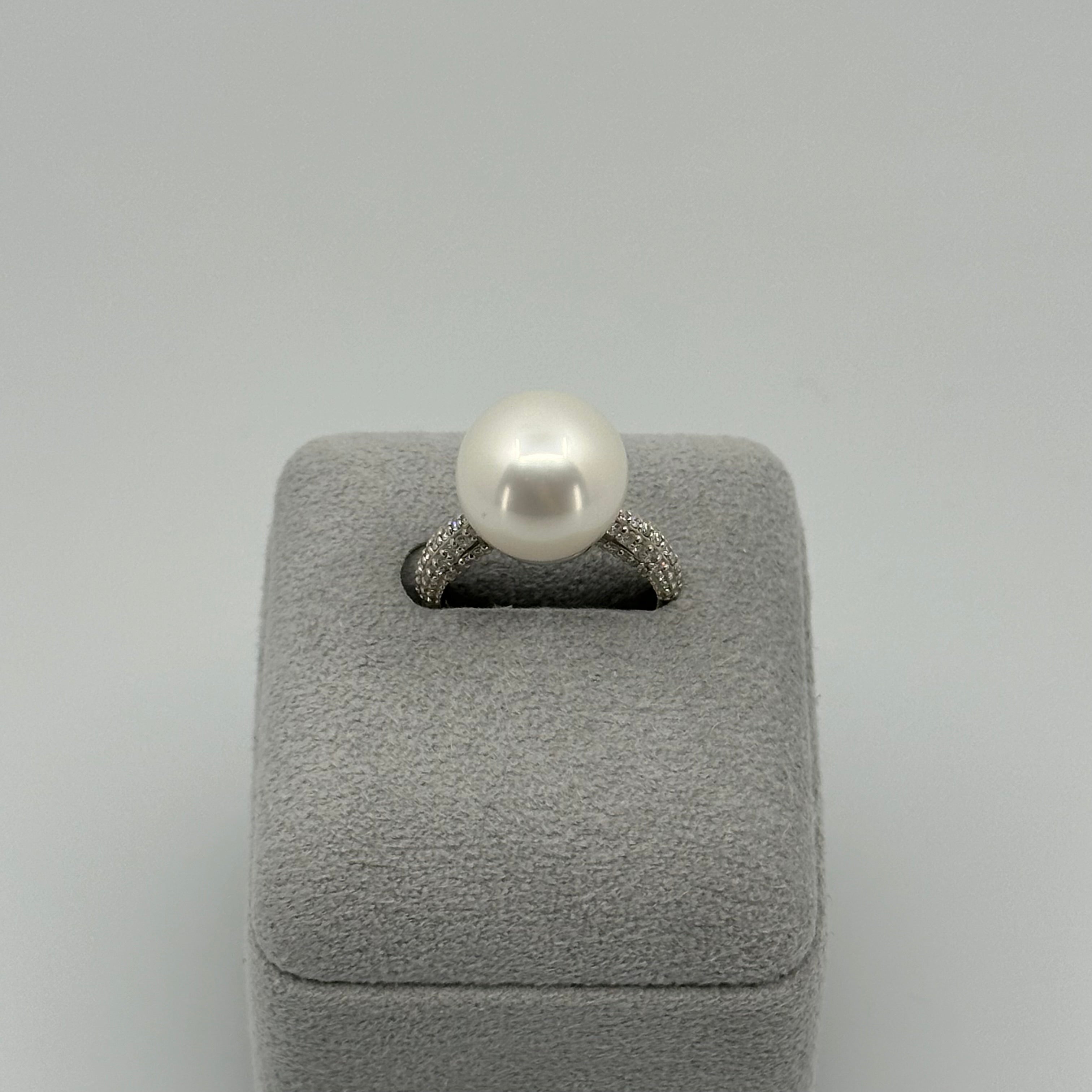 ［サンベリーナパヴェ］リング 南洋真珠 13ミリ