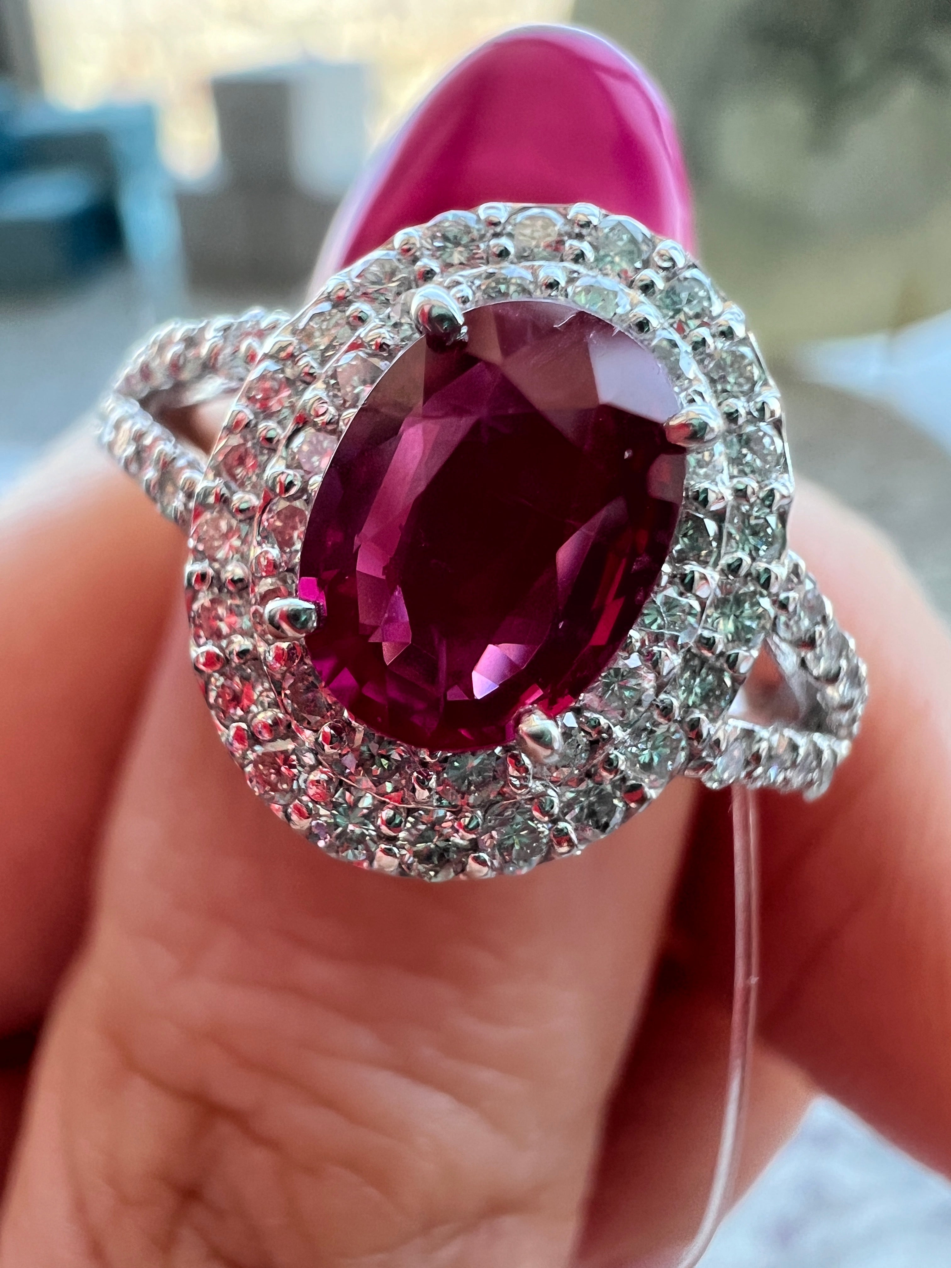 ルビーの水遊び