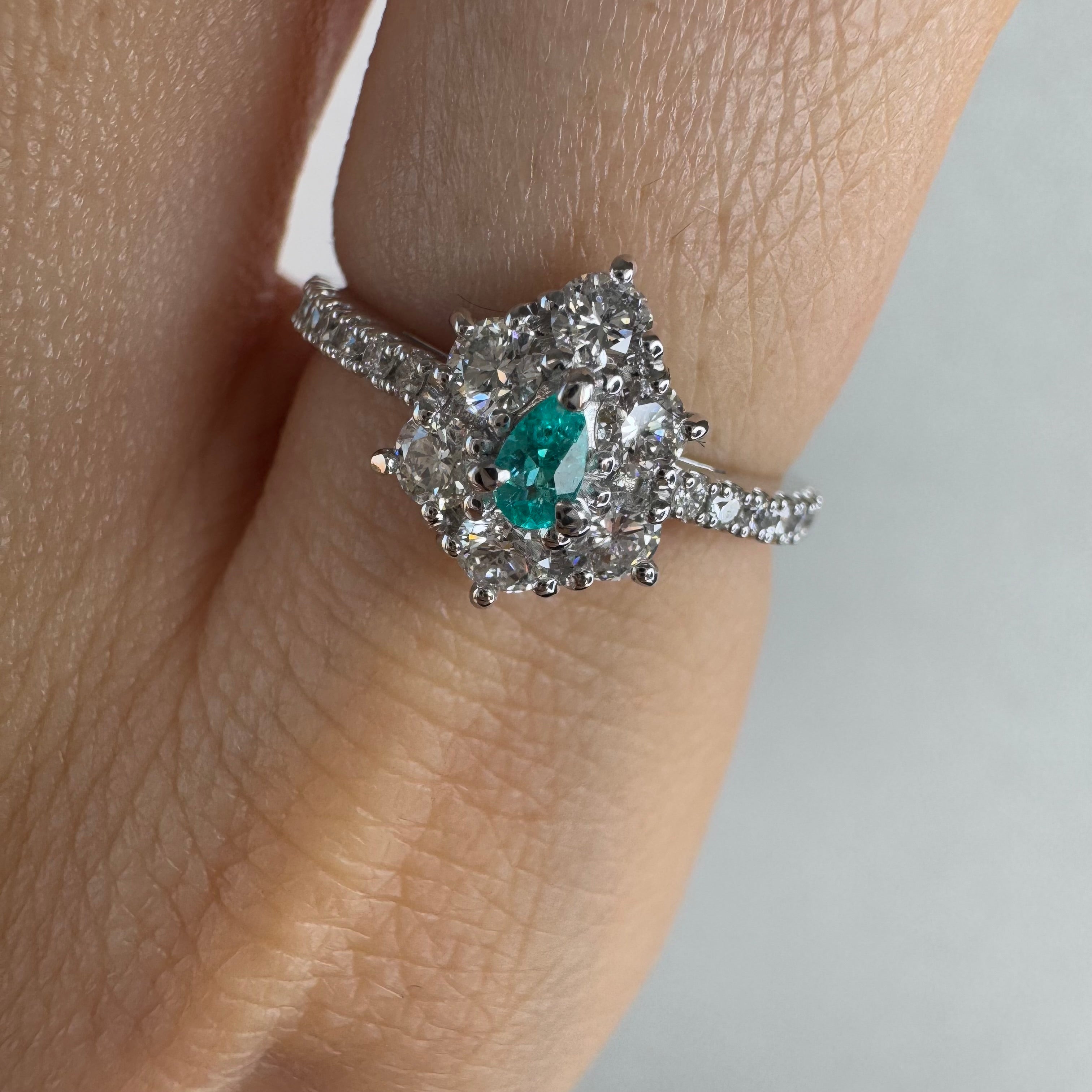 184［一点物］リング  パライバトルマリン 0.05ct PS PT