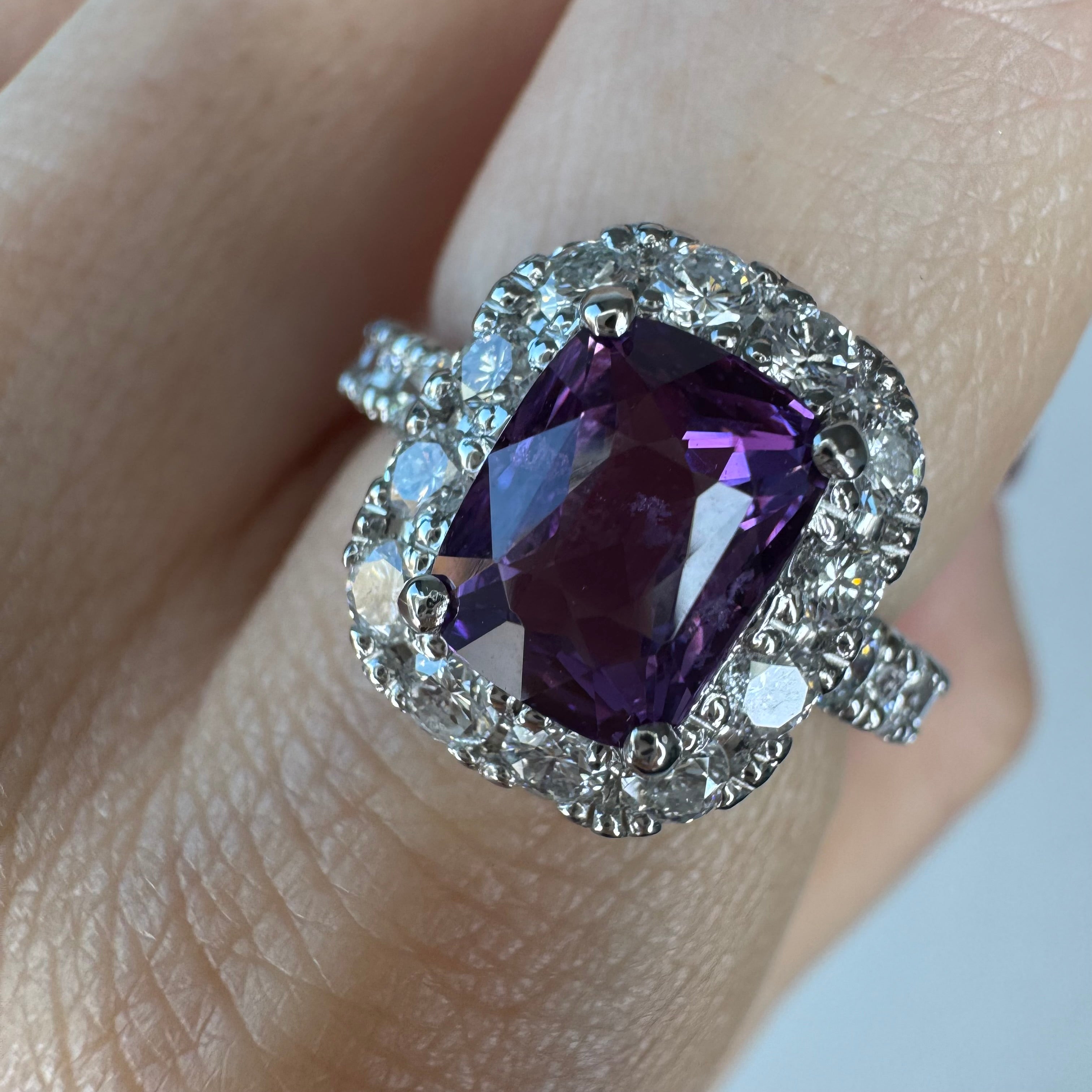 126［一点物］リング パープルサファイア 2.6ct SQ PT