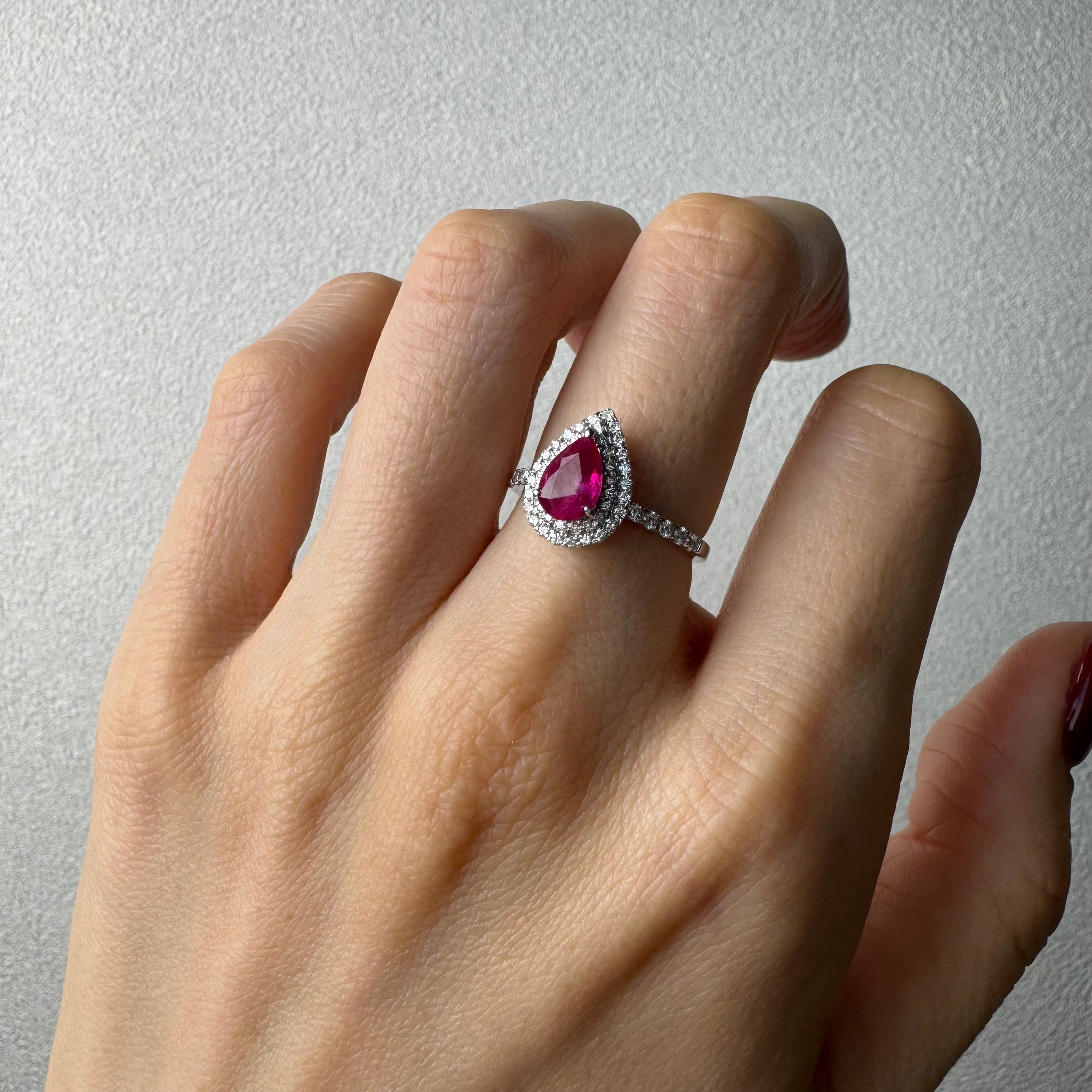 85［一点物］リング ルビー 1.0ct前後 PS PT