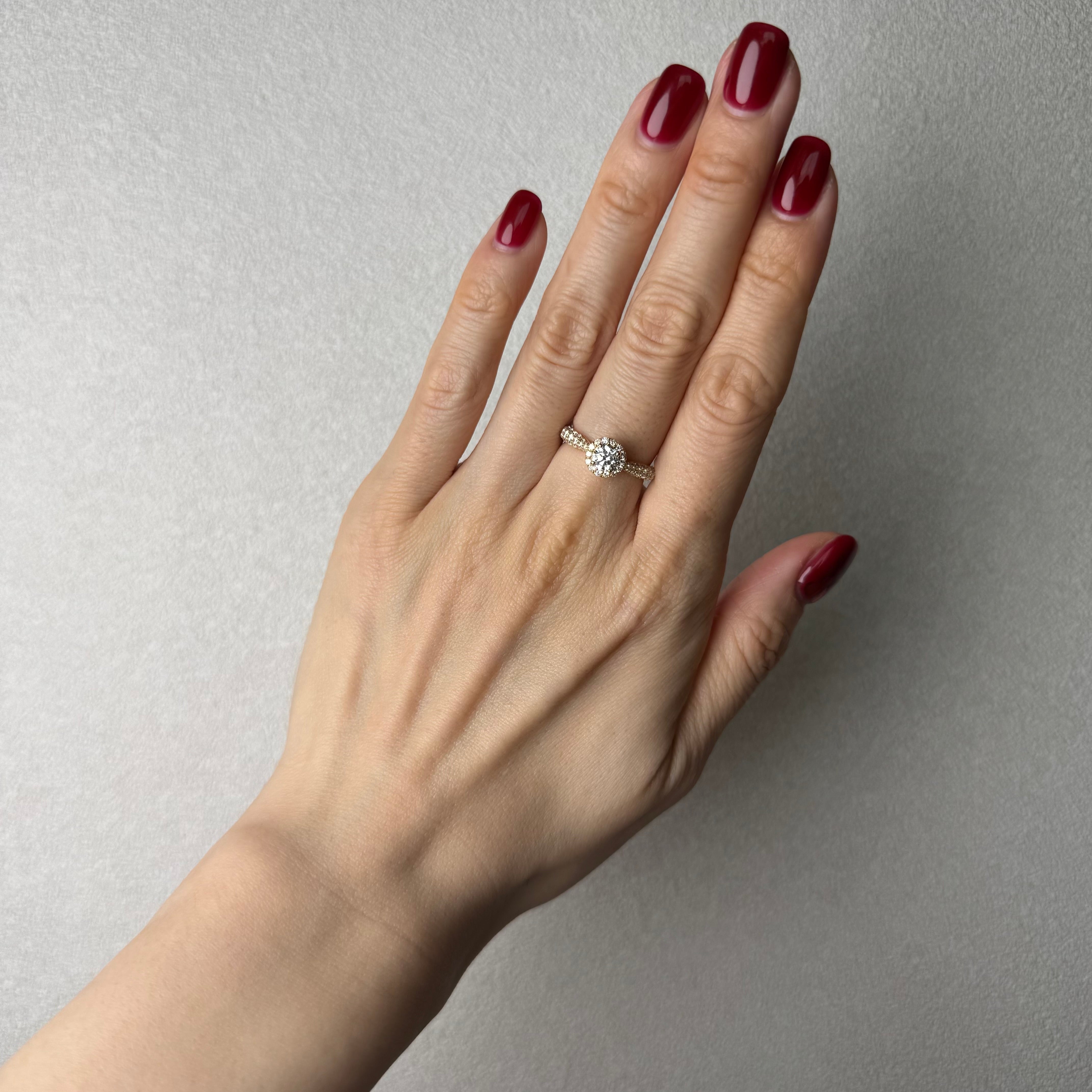 3［一点物/パリの小路］リング ダイヤ0.5ct前後 RO K18YG/PT