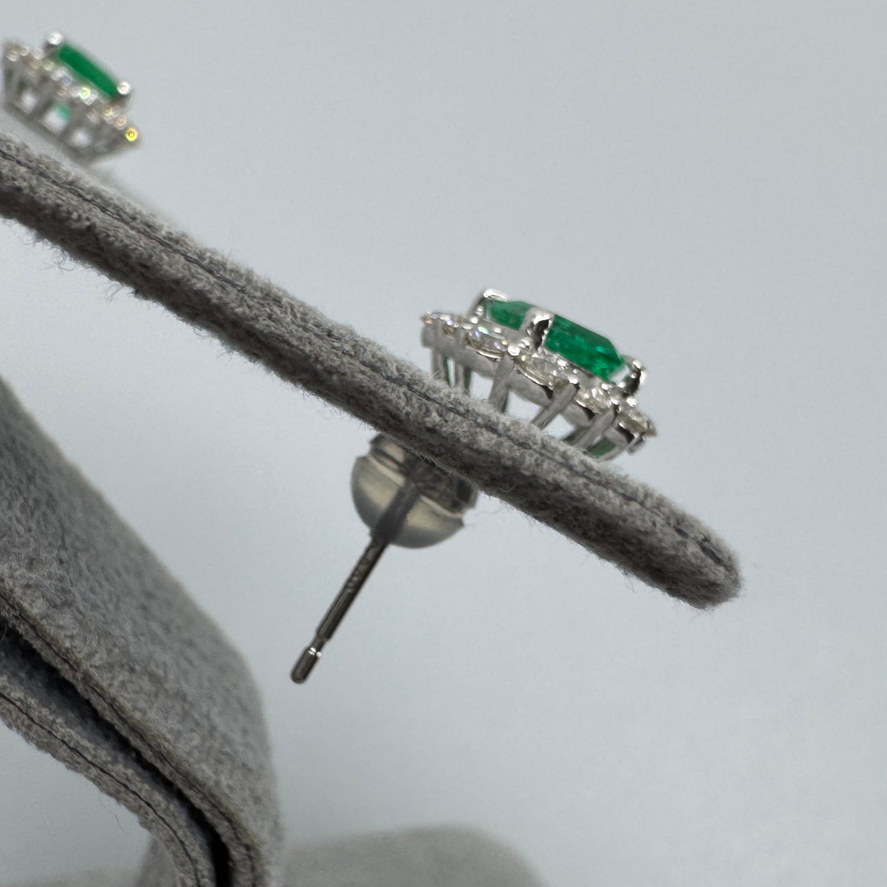 38［一点物/エムロード］ピアス エメラルド 0.5ct×2 SQ PT