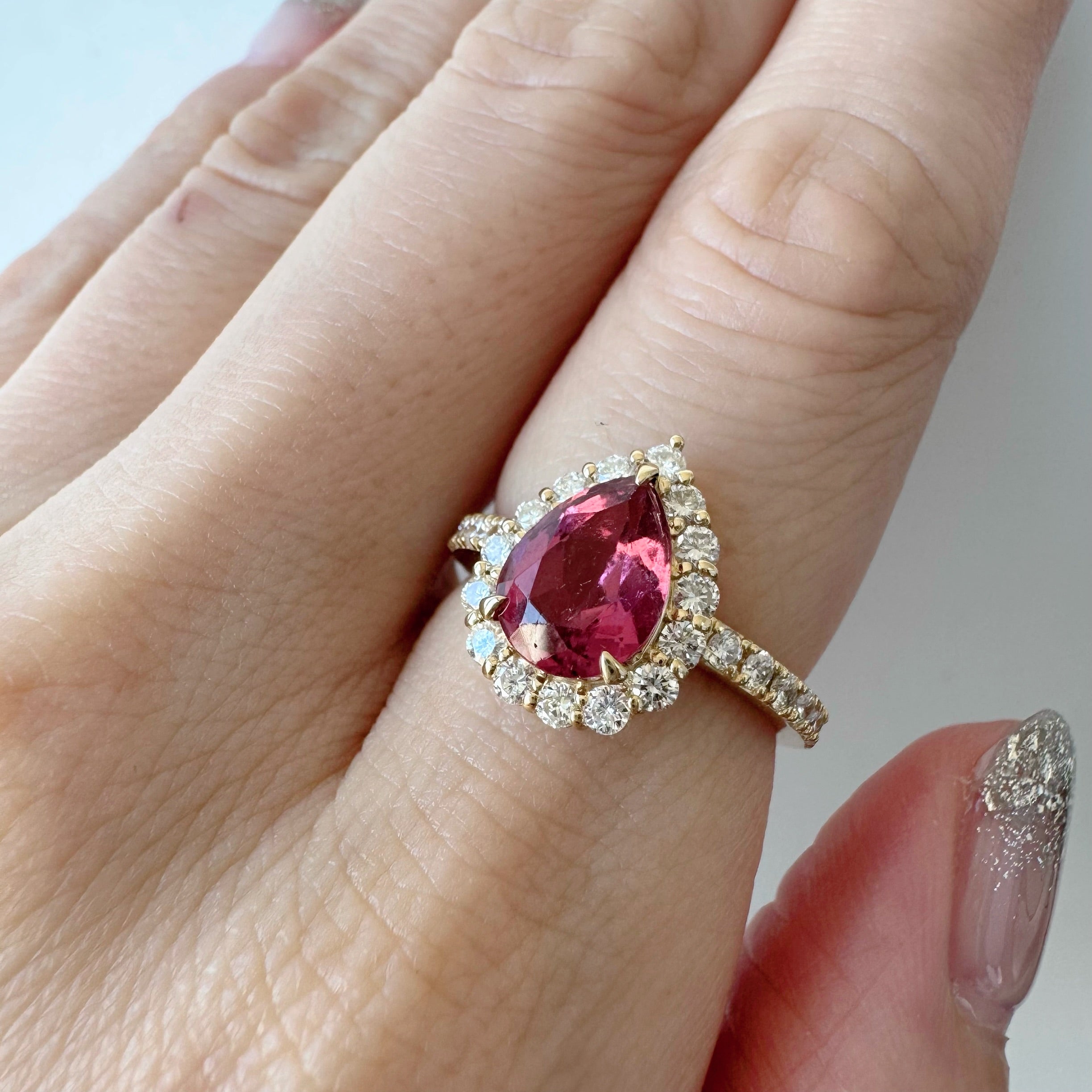 88［一点物］リング トルマリン 1.5ct前後 PS YG