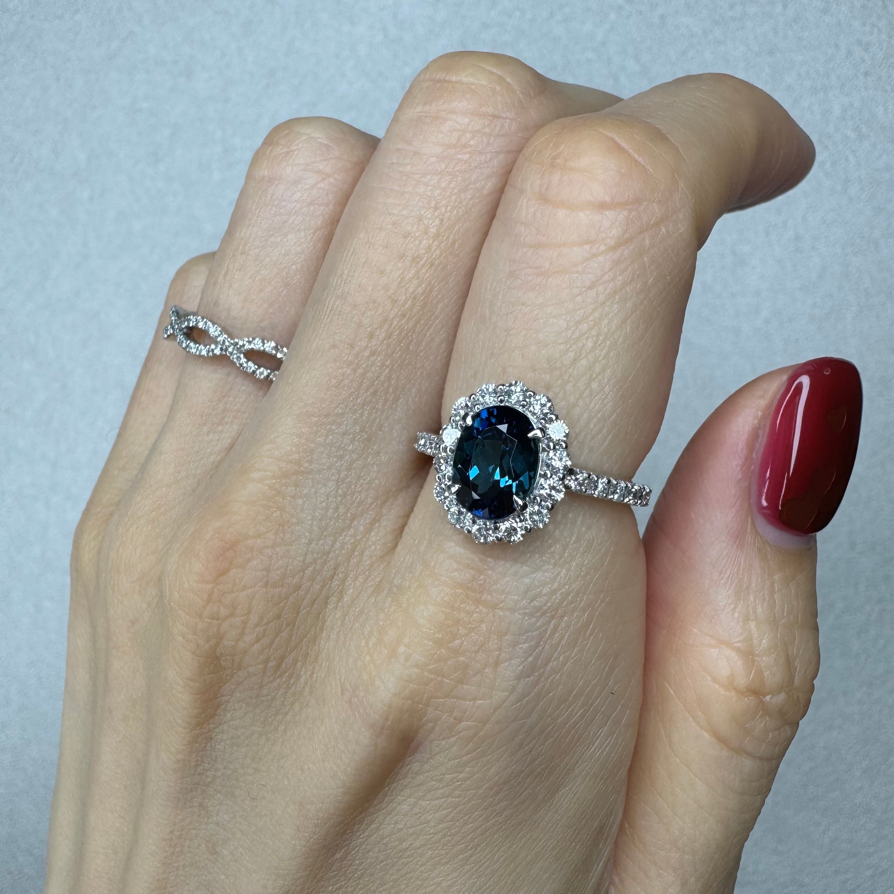 187［一点物］リング インディゴライトトルマリン 1.7ct前後 OV PT