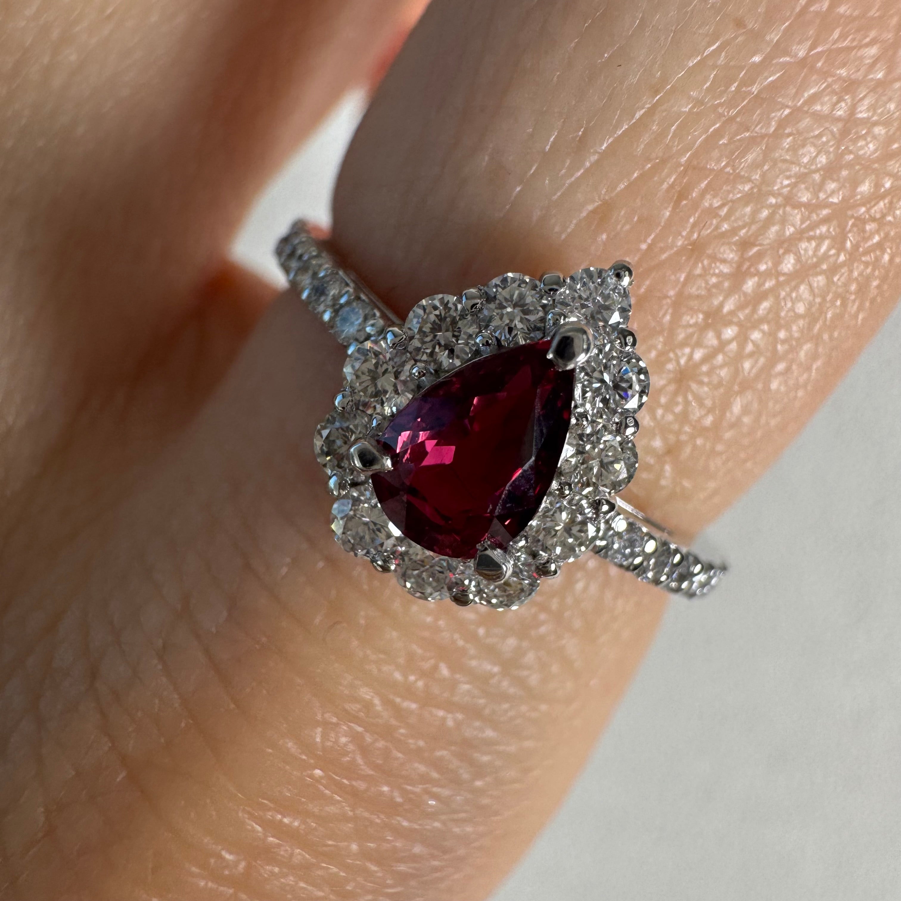 87［一点物］リング ノーヒートピジョンブラッド PS PT