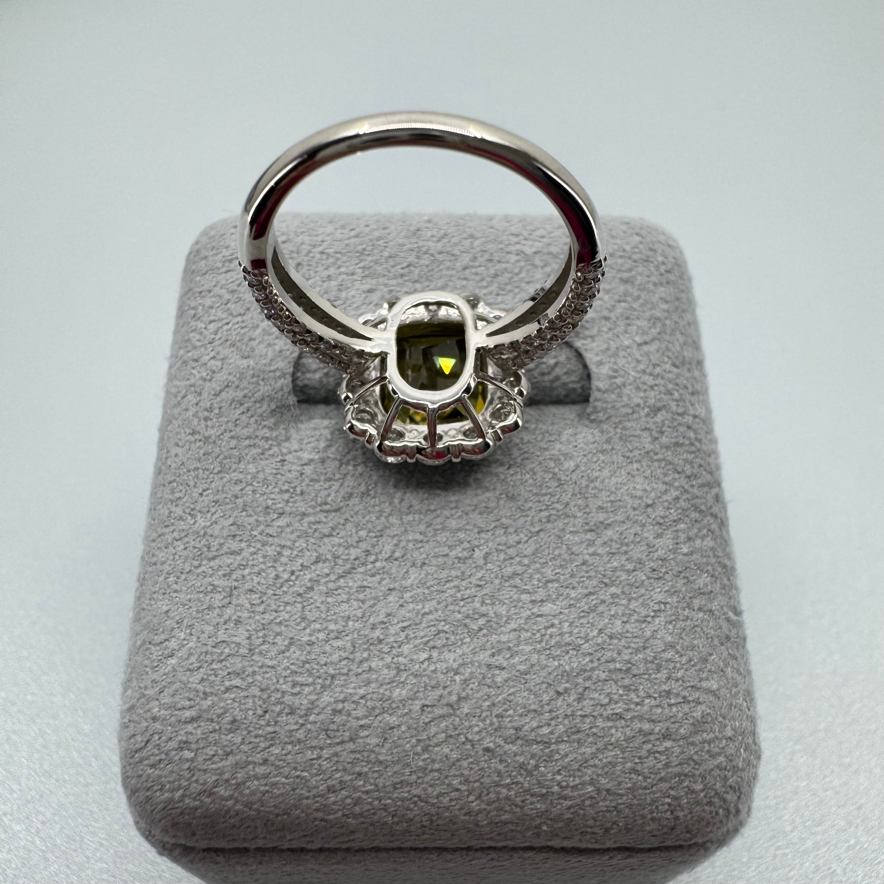 35［一点物］リング クリソベリル 中石4ct前後 SQ PT