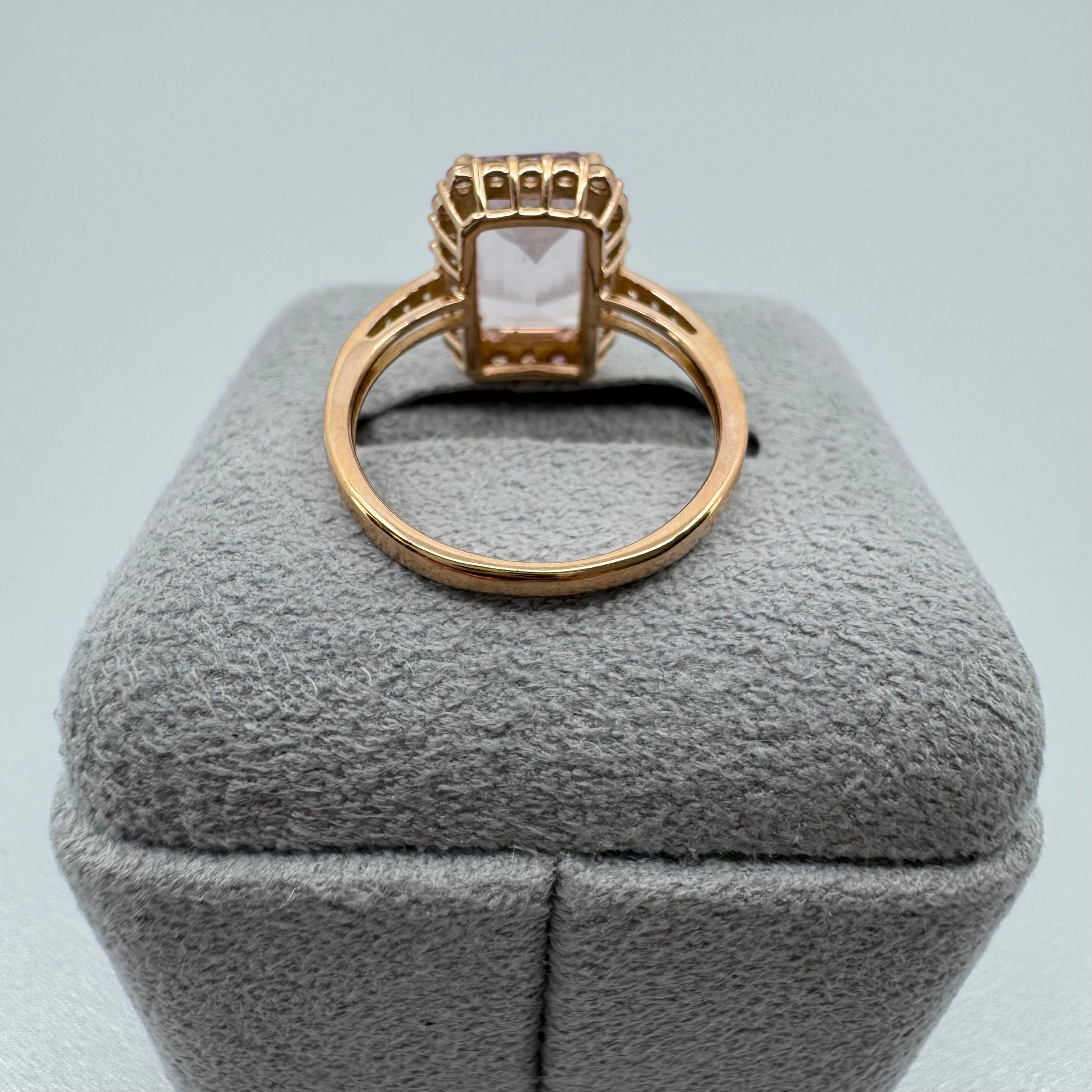 148［一点物］リング  モルガナイト 3.4ct OV PG