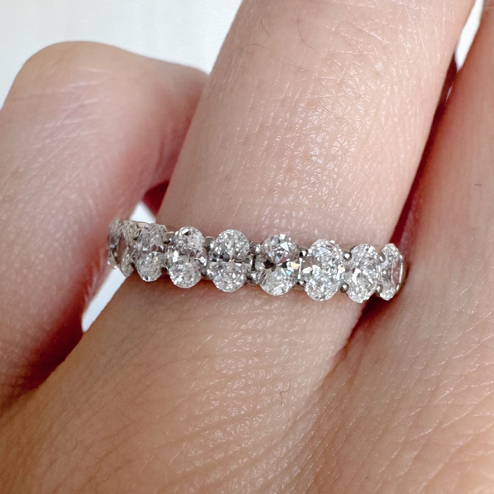 ［グレンヌ/ハーフエタニティ］リング ダイヤ 1pc0.1ct×10pc OV