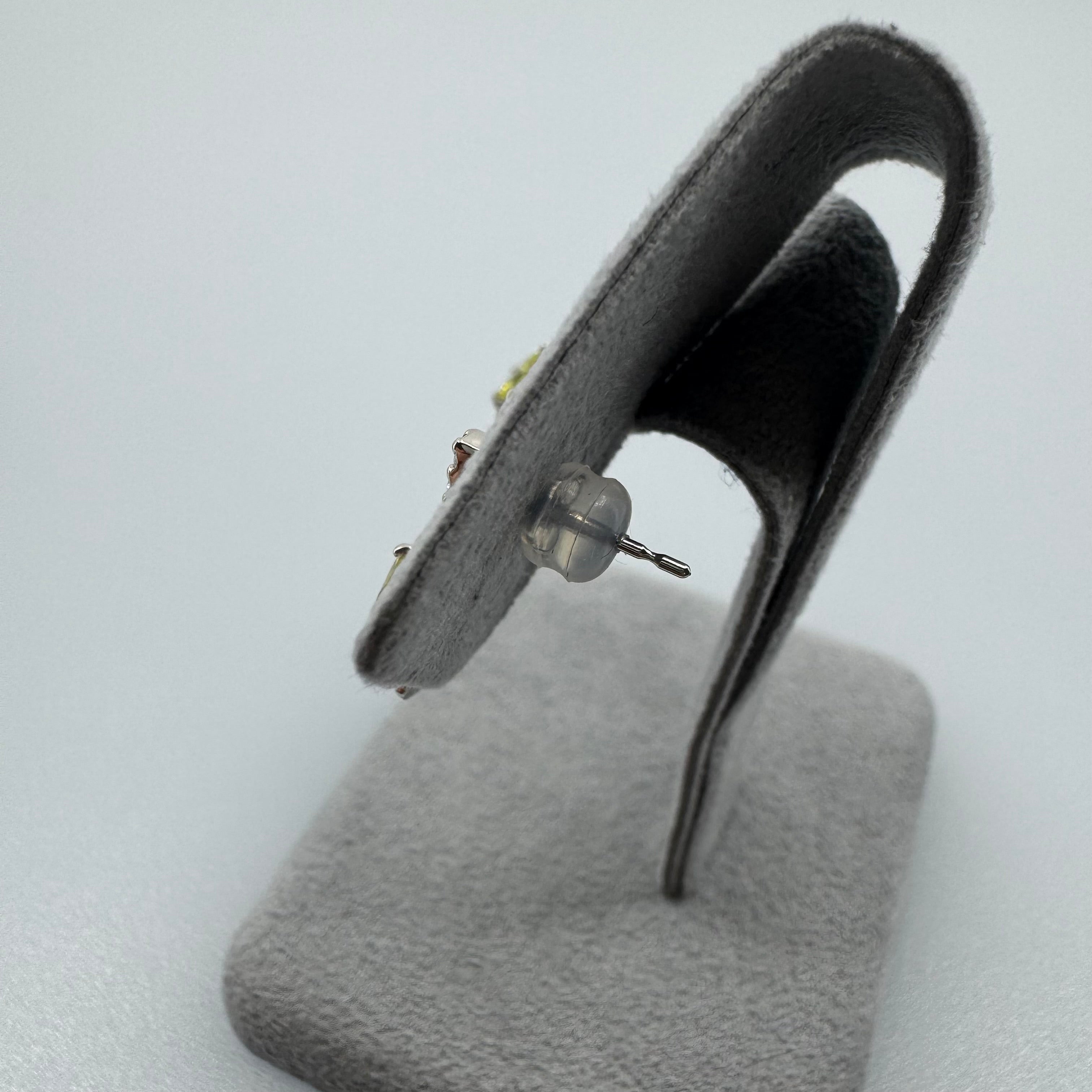 430［一点物］ピアス カナリートルマリン 1.1ct PS