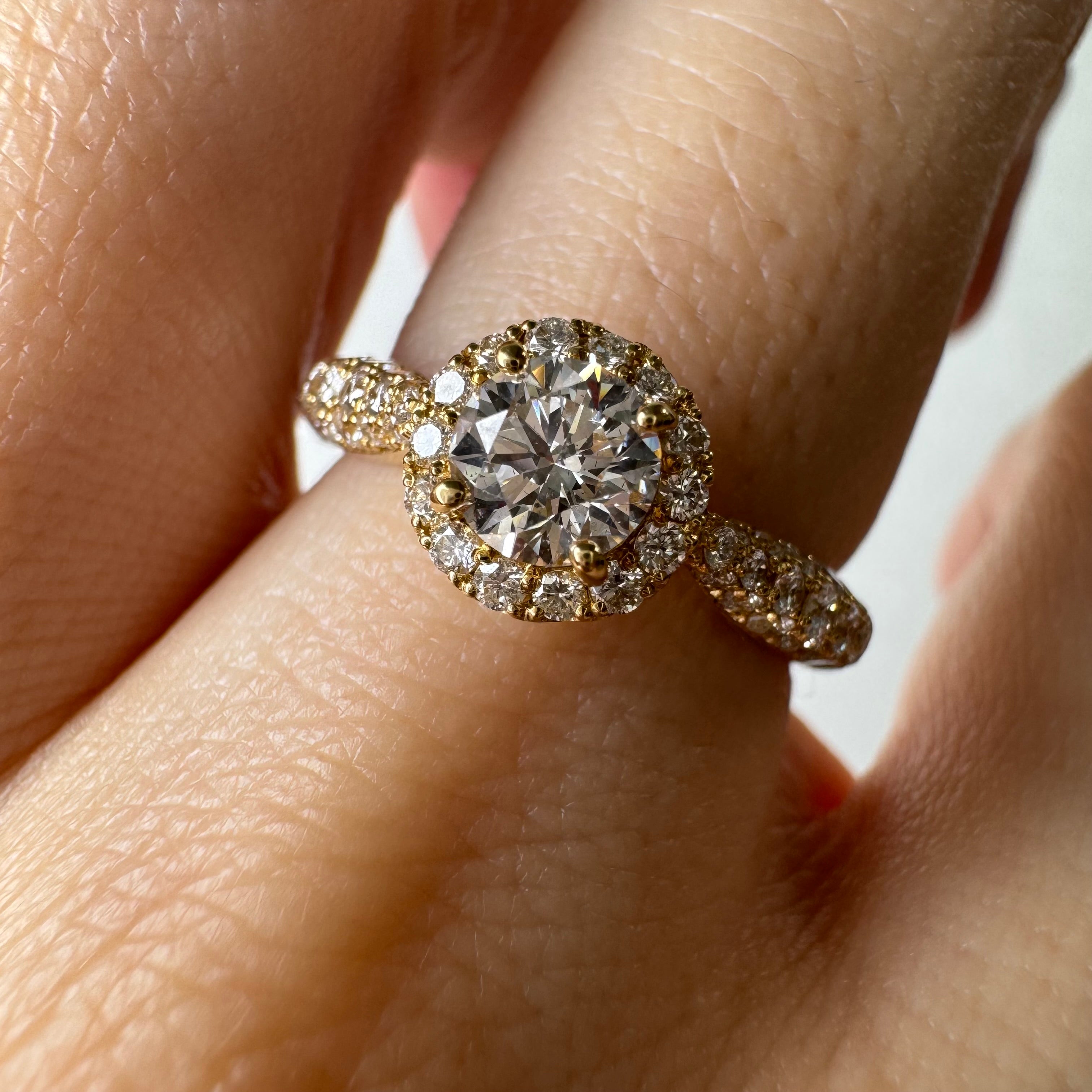 3［一点物/パリの小路］リング ダイヤ0.5ct前後 RO K18YG/PT