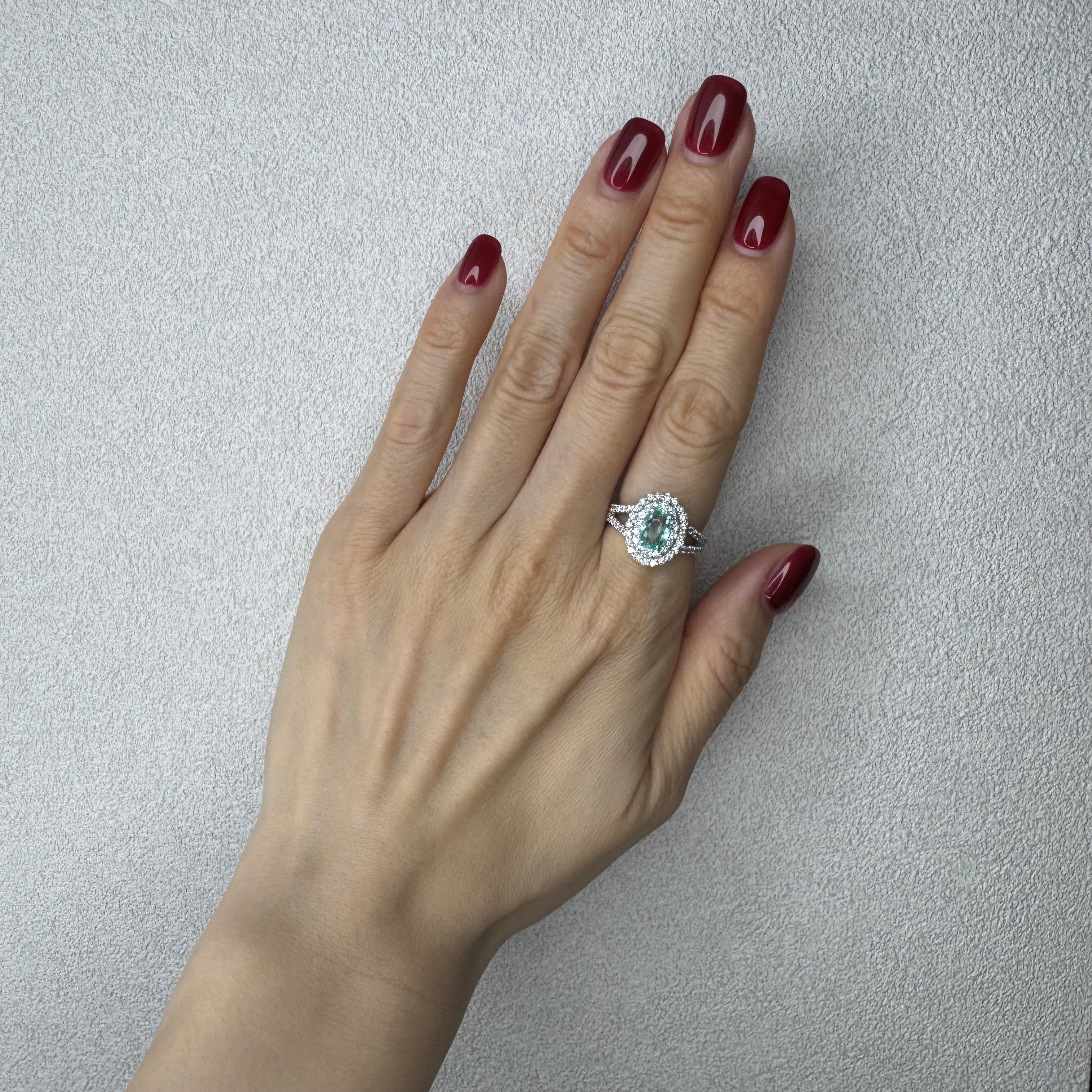 161［一点物］リング パライバトルマリン 0.7ct前後 OV PT