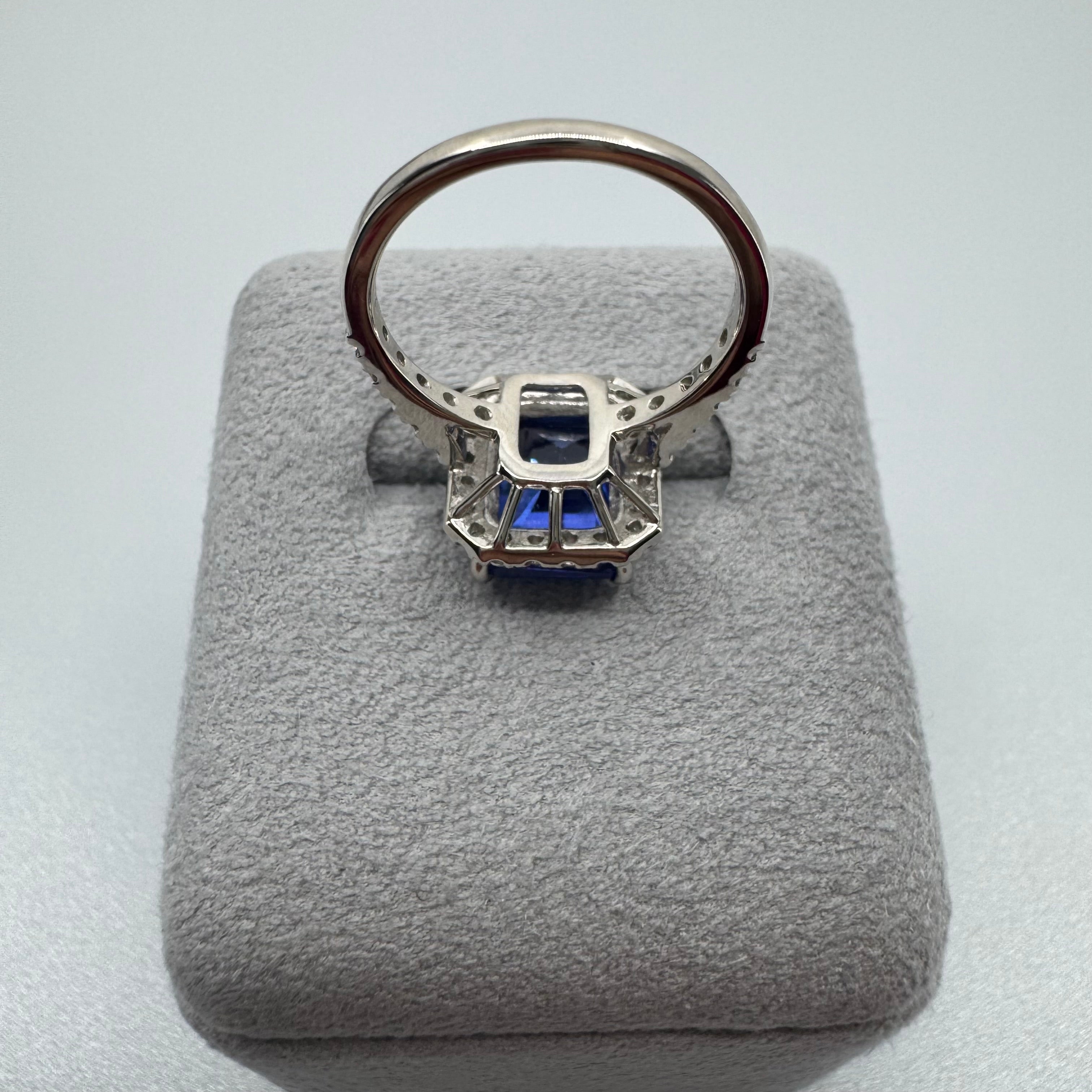 195［一点物］リング タンザナイト 4.2～4.8ct SQ PT