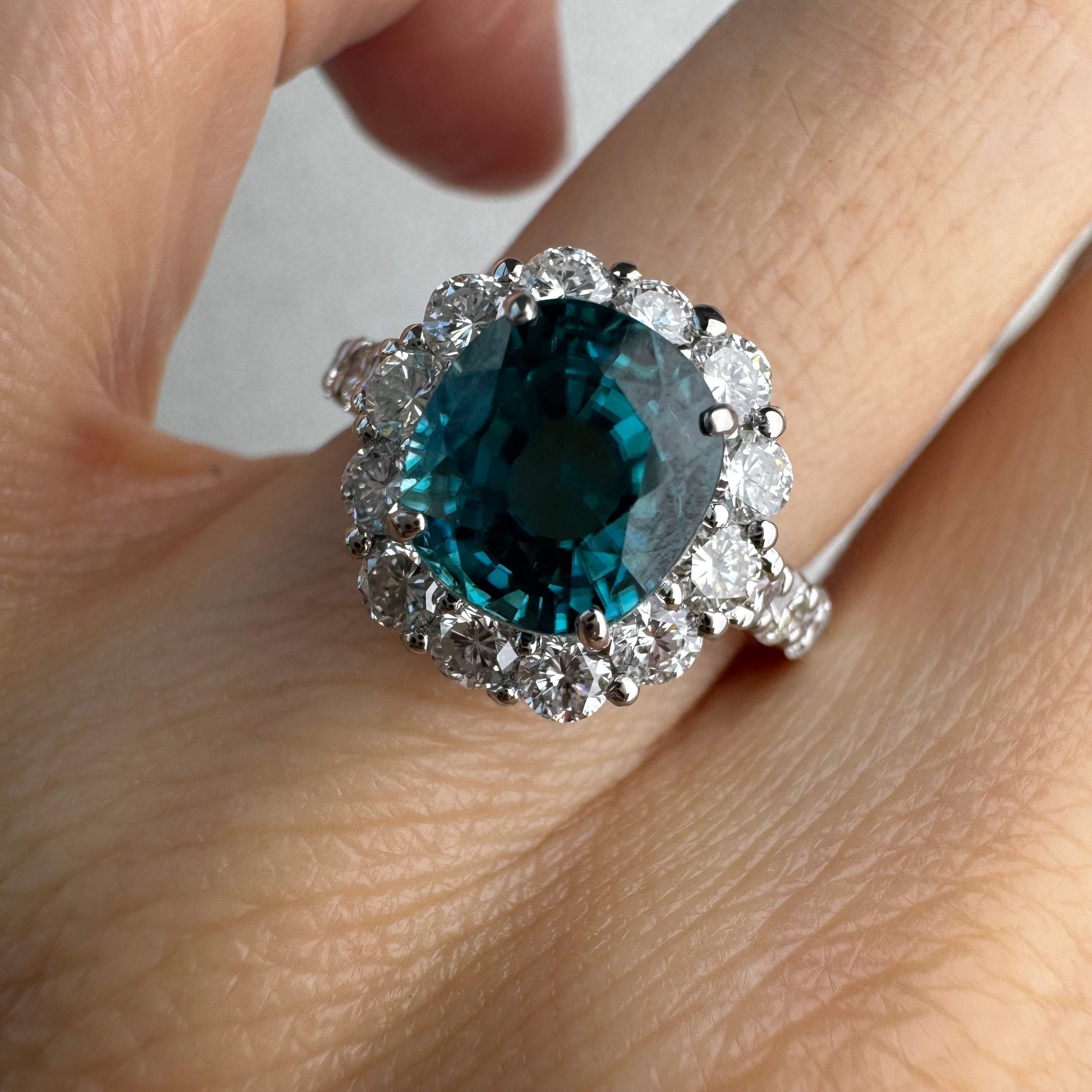 167［一点物］リング ジルコン 4.4ct前後 OV PT