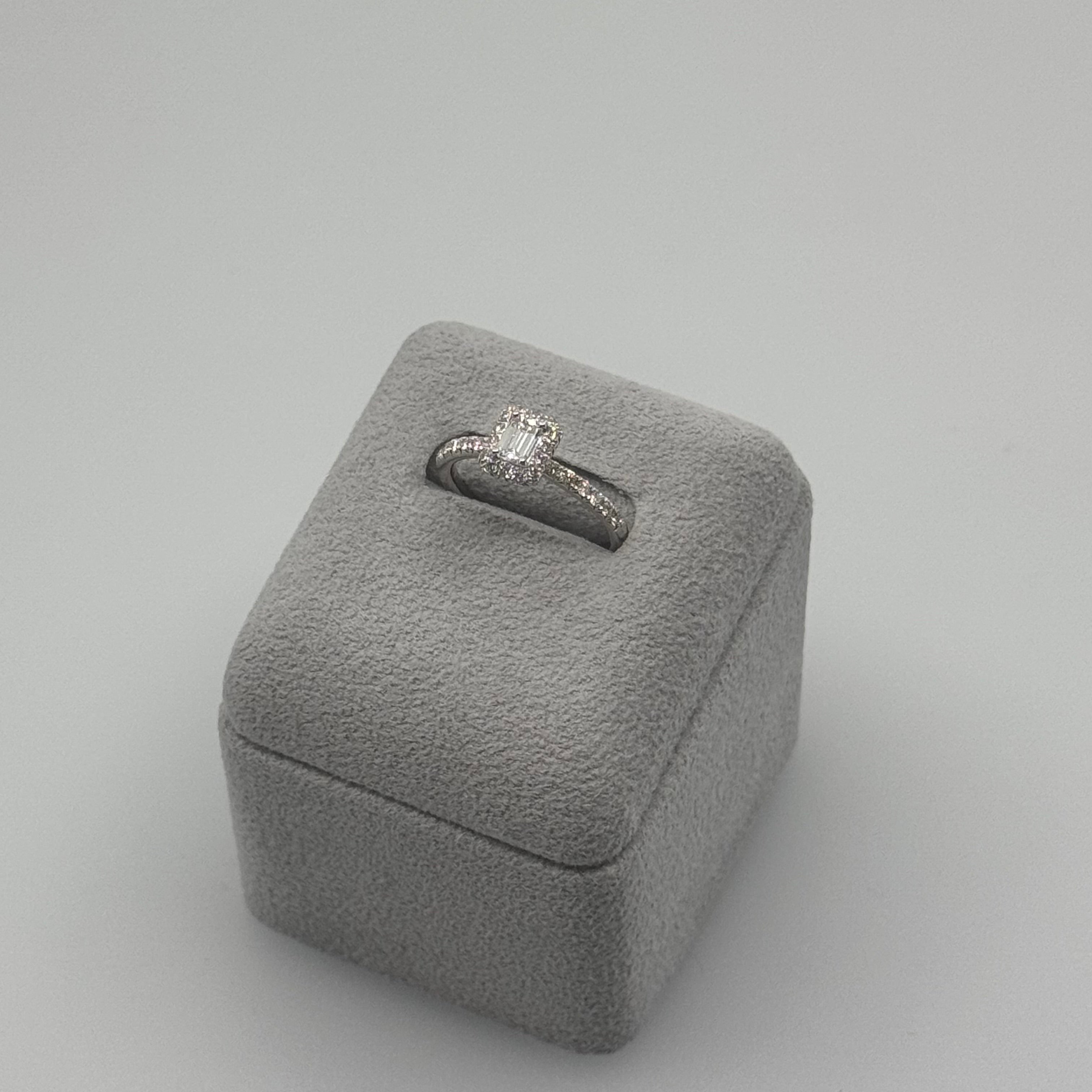 4［一点物/オルコスEM角］リング ダイヤ 0.3ct SQ PT K18YG