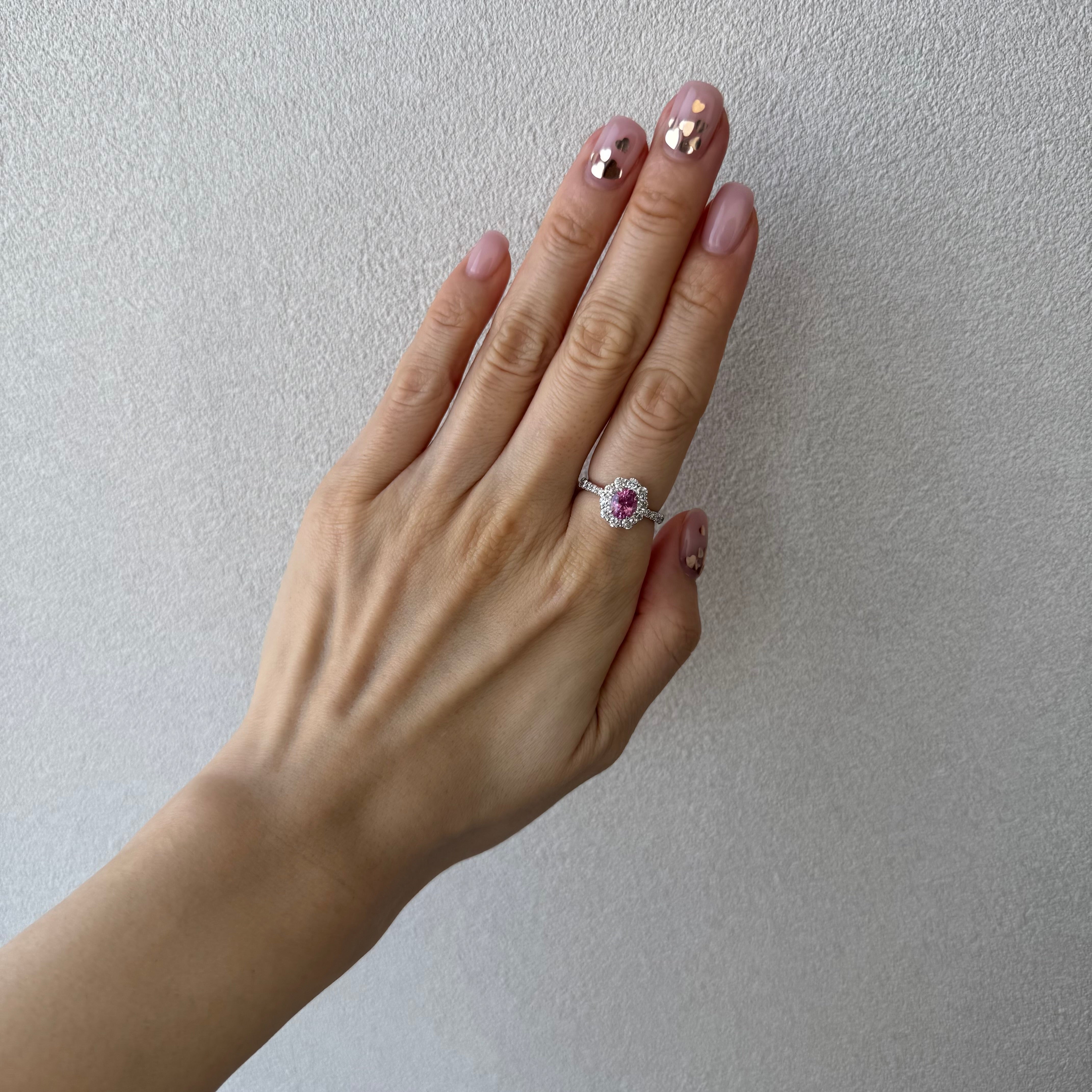 141［一点物］リング  パパラチアサファイア 1.1ct OV PT