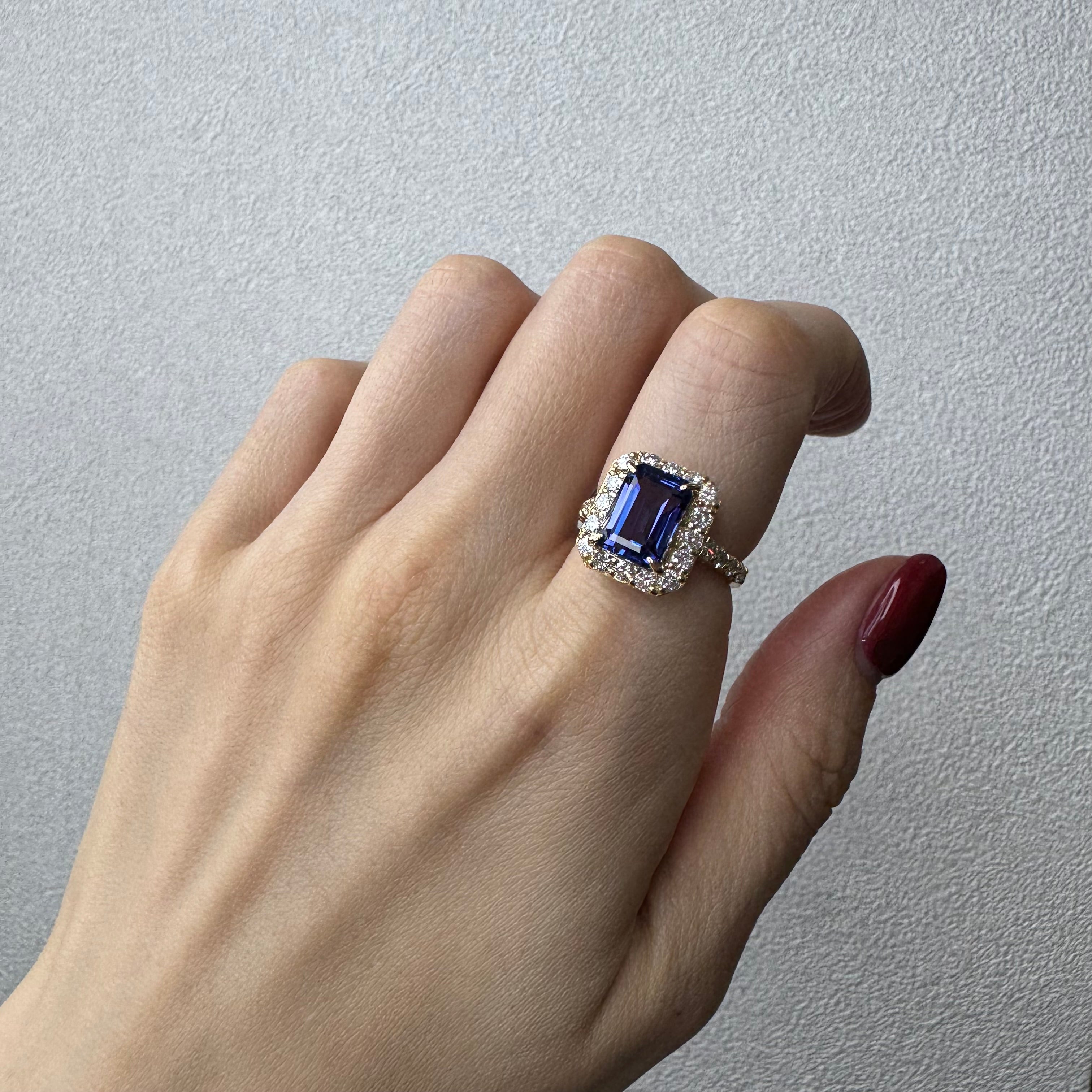 197［一点物］リング タンザナイト 4.5ct EM YG