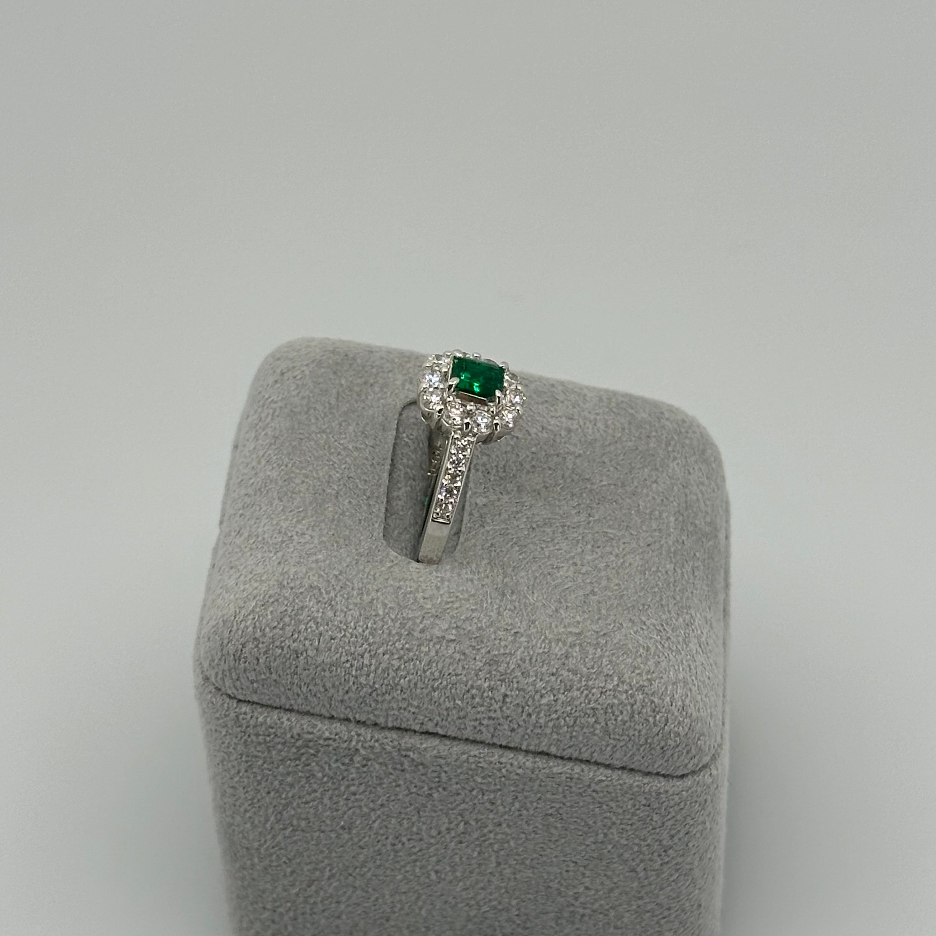 41［一点物］リング エメラルド 0.4ct前後 SQ PT