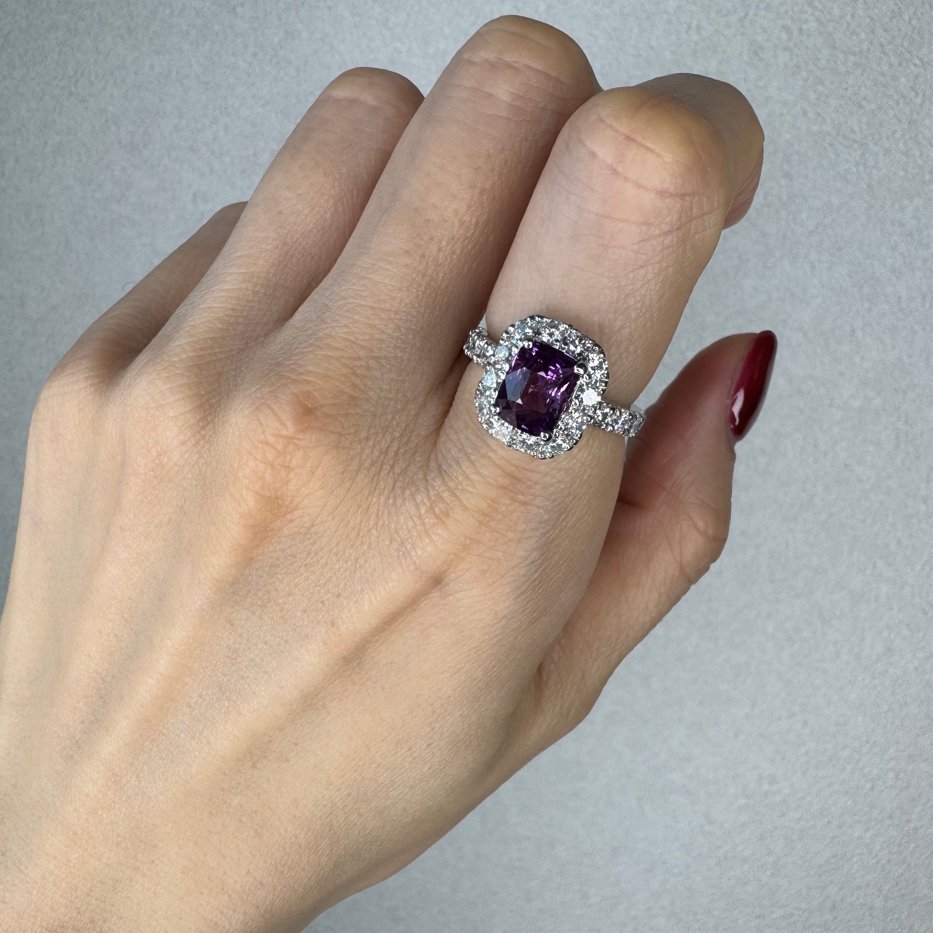 126［一点物］リング パープルサファイア 2.6ct SQ PT