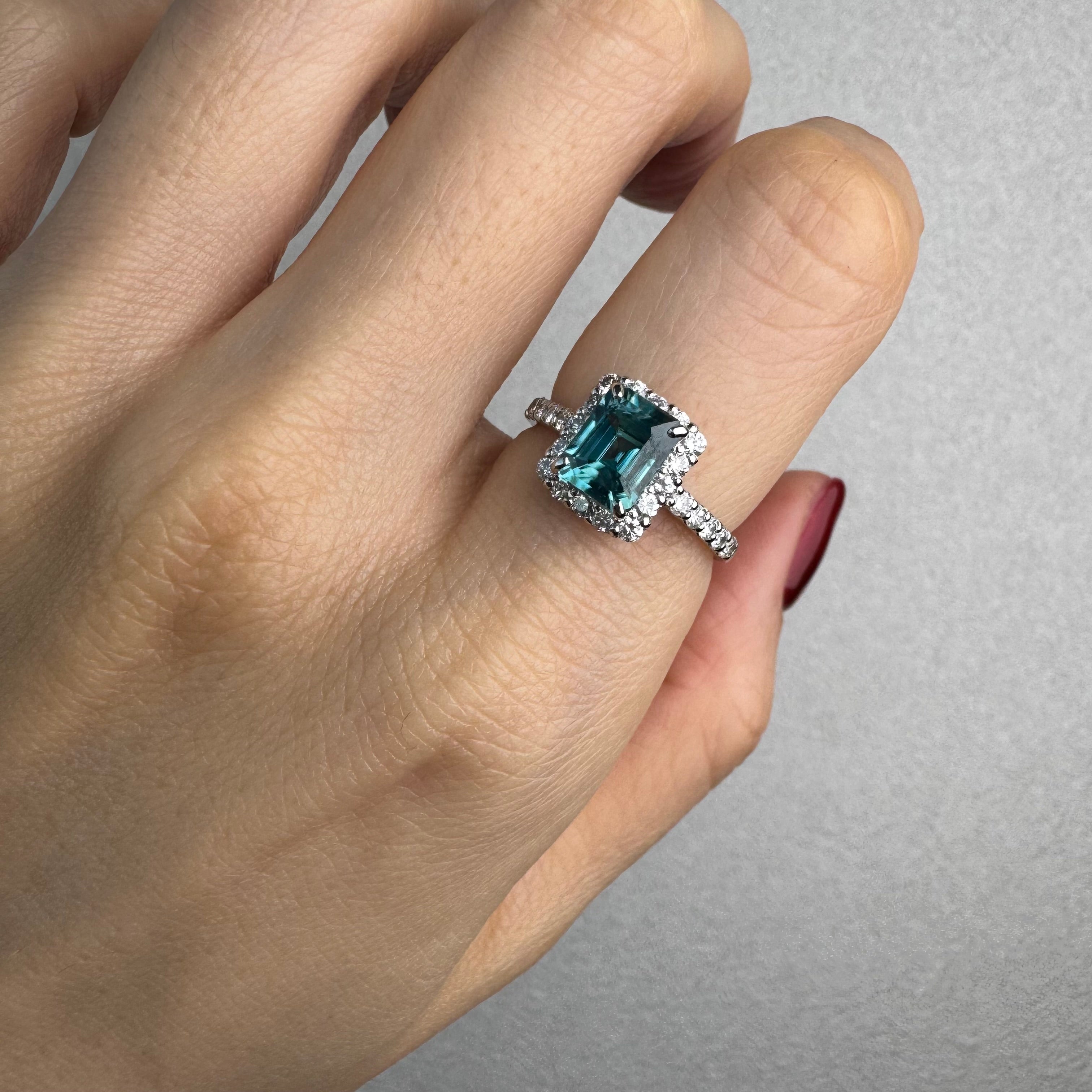 165［一点物］リング ジルコン 2.1ct前後 SQ PT