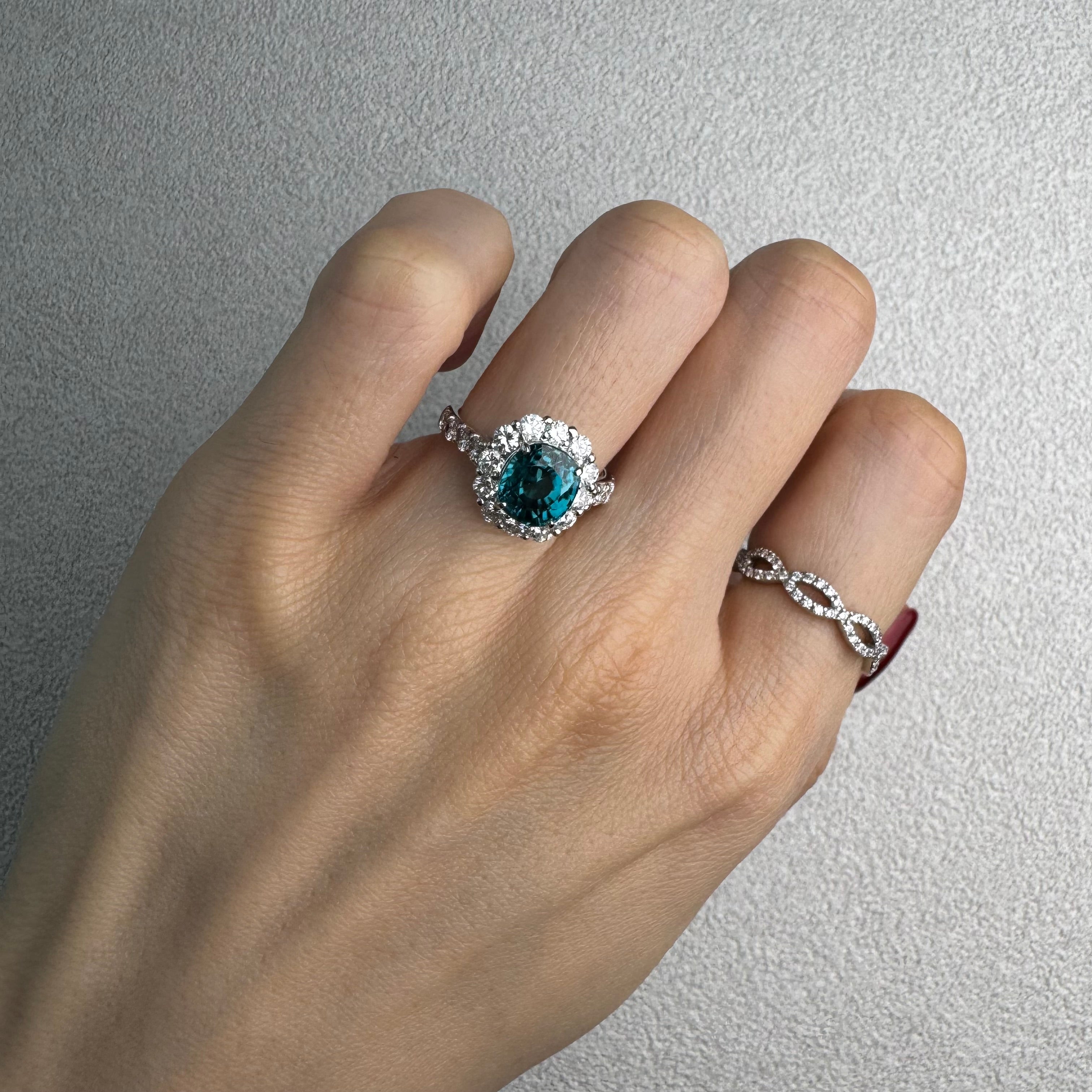 167［一点物］リング ジルコン 4.4ct前後 OV PT