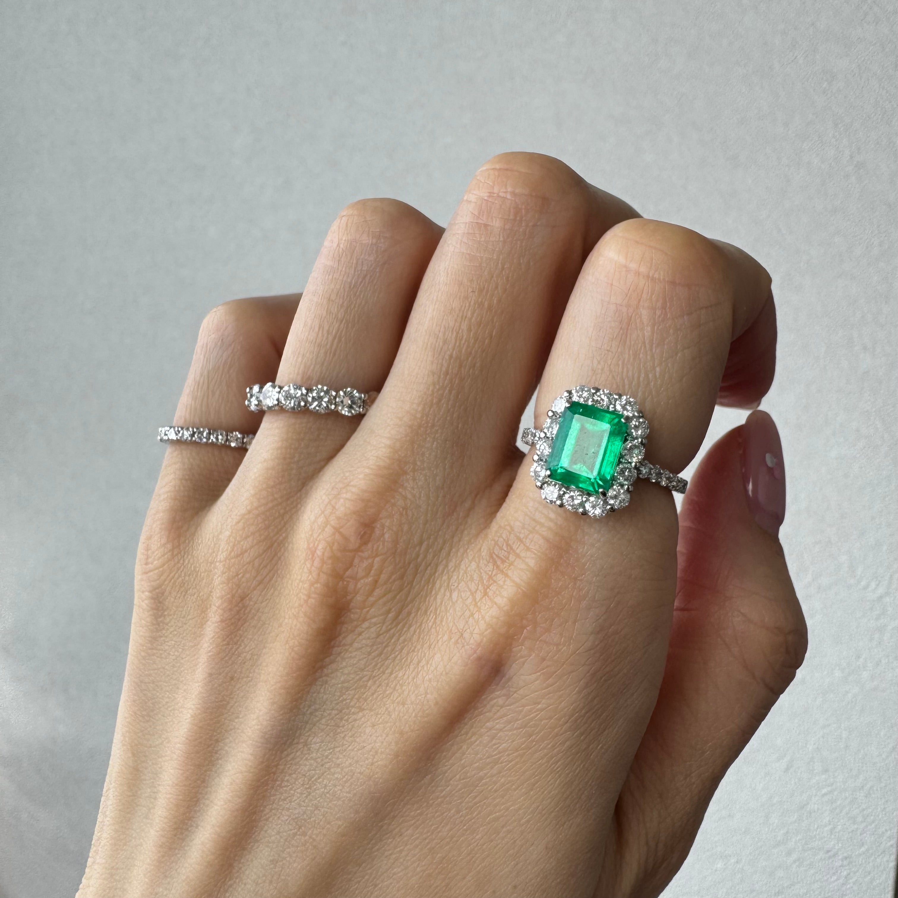 16［一点物］リング エメラルド 2.4ct SQ PT