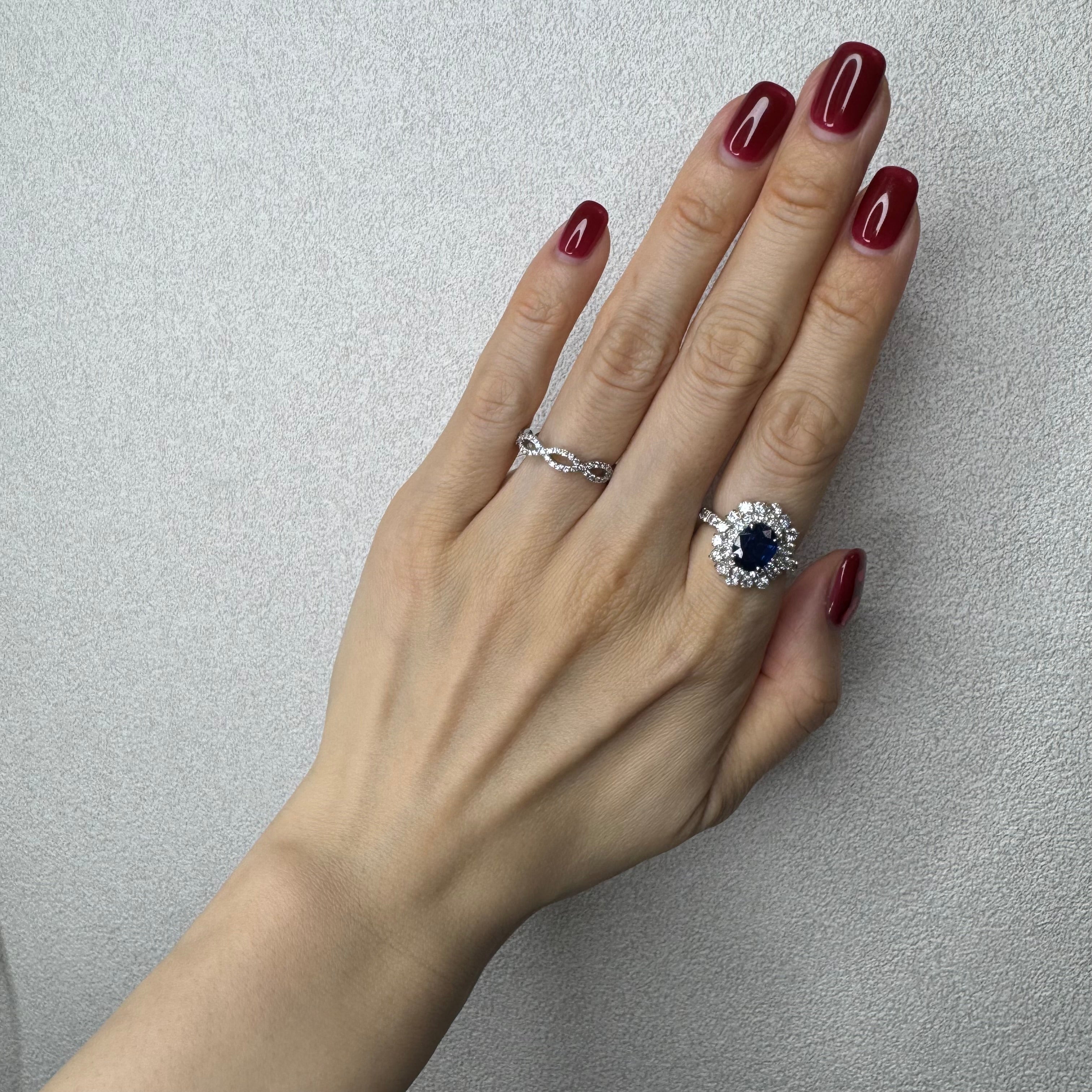 121［一点物］リング ブルーサファイア 2.2ct OV PT/YG