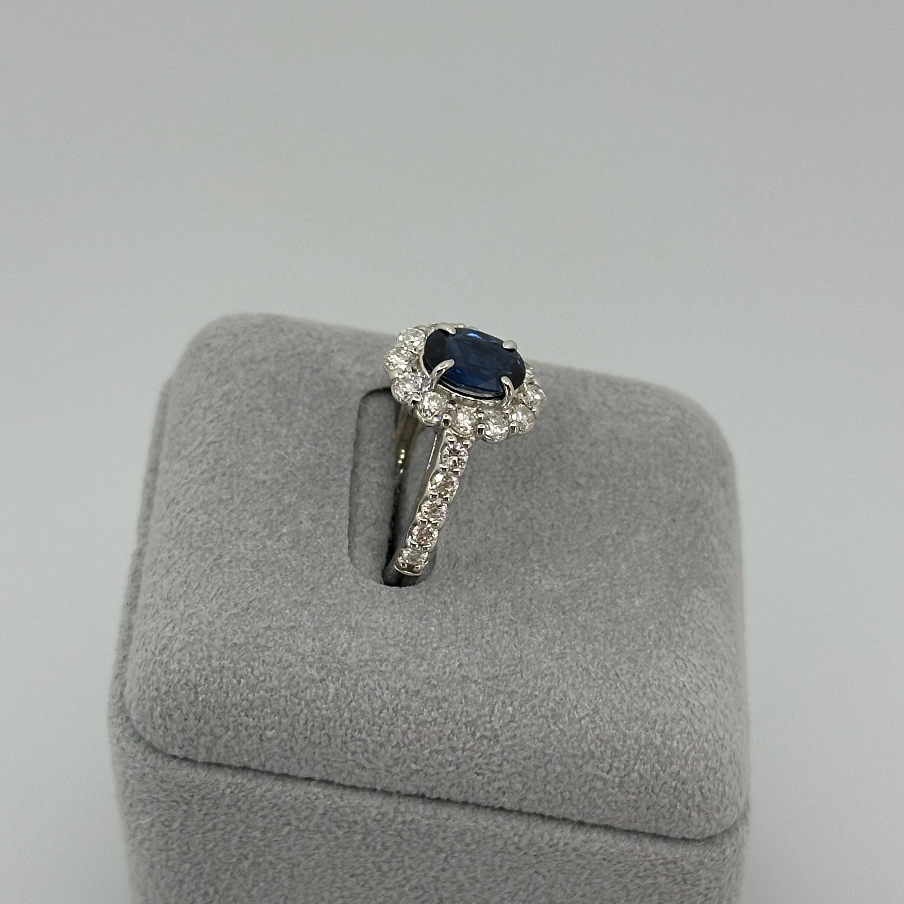 ［一点物］キャサリン妃巻き リング サファイア 1.3ct OV  PT