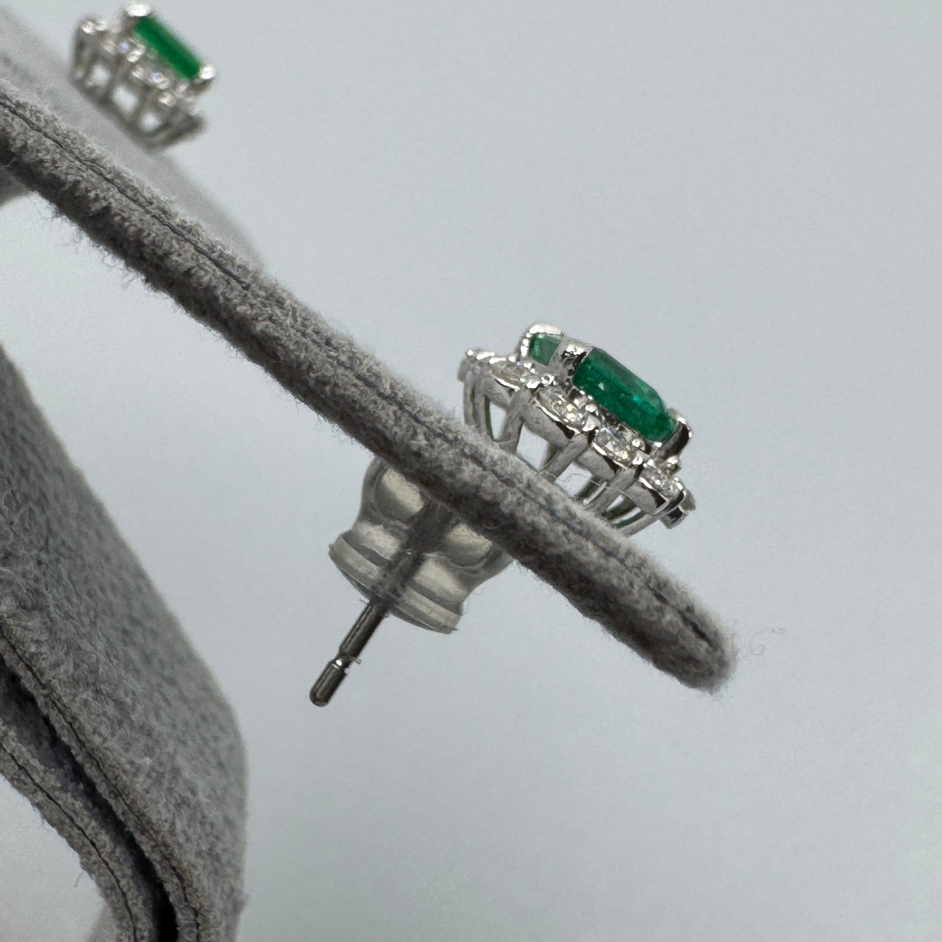 35［一点物/エムロード］ピアス エメラルド 0.57ct前後×2 SQ PT