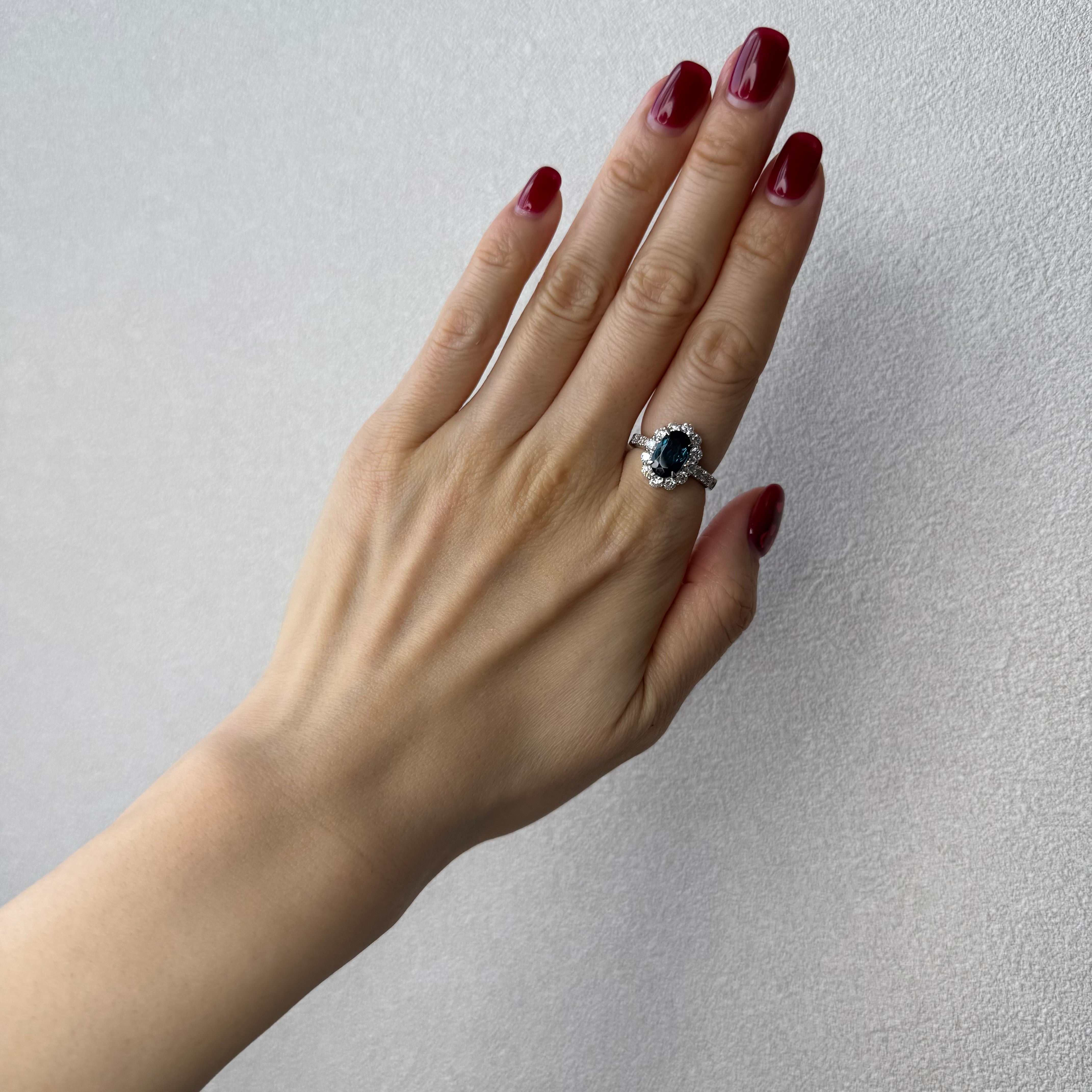 188［一点物］リング インディゴライトトルマリン 2.5ct OV PT