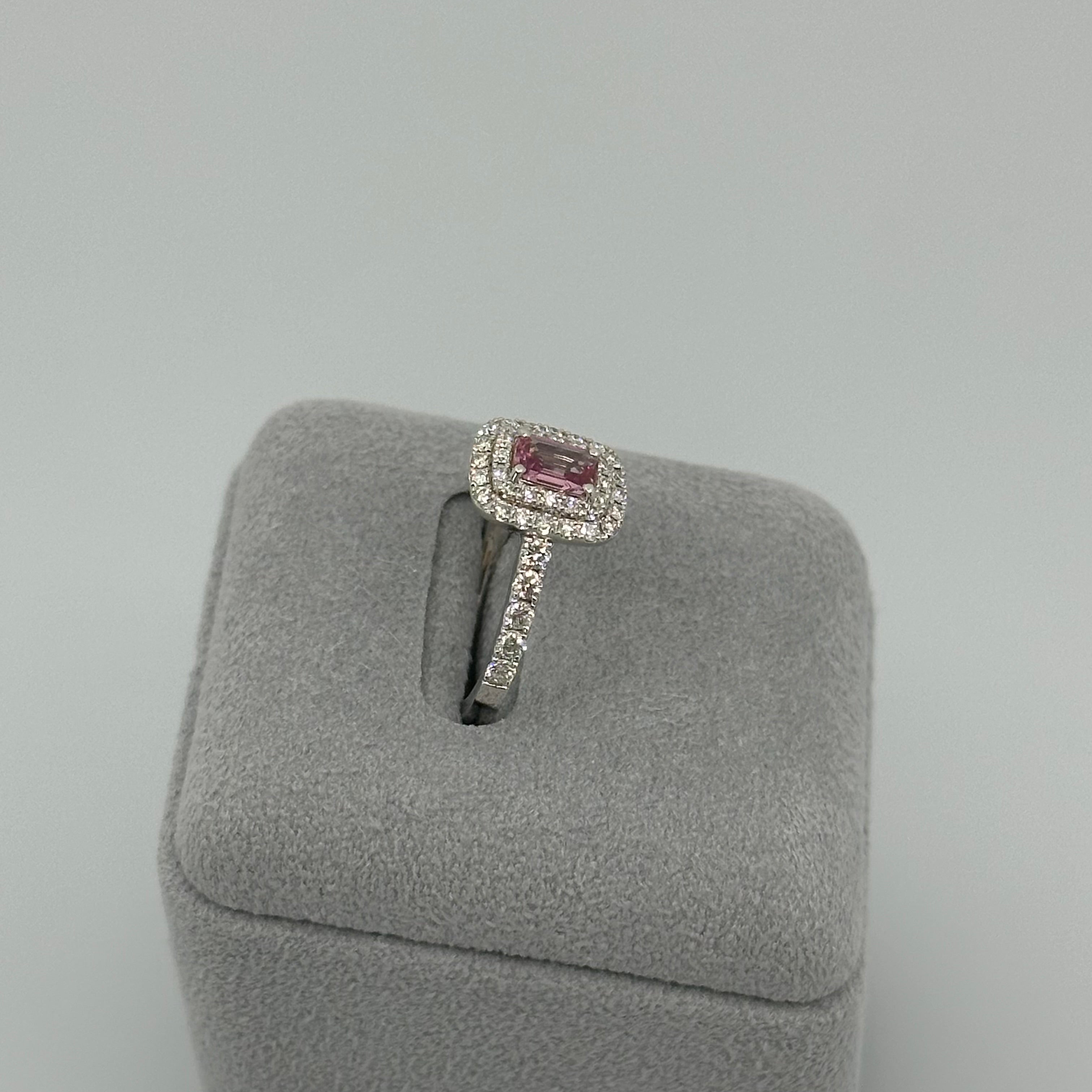 ［一点物/アドラーブル］リング パパラチアサファイア 0.5ct PT