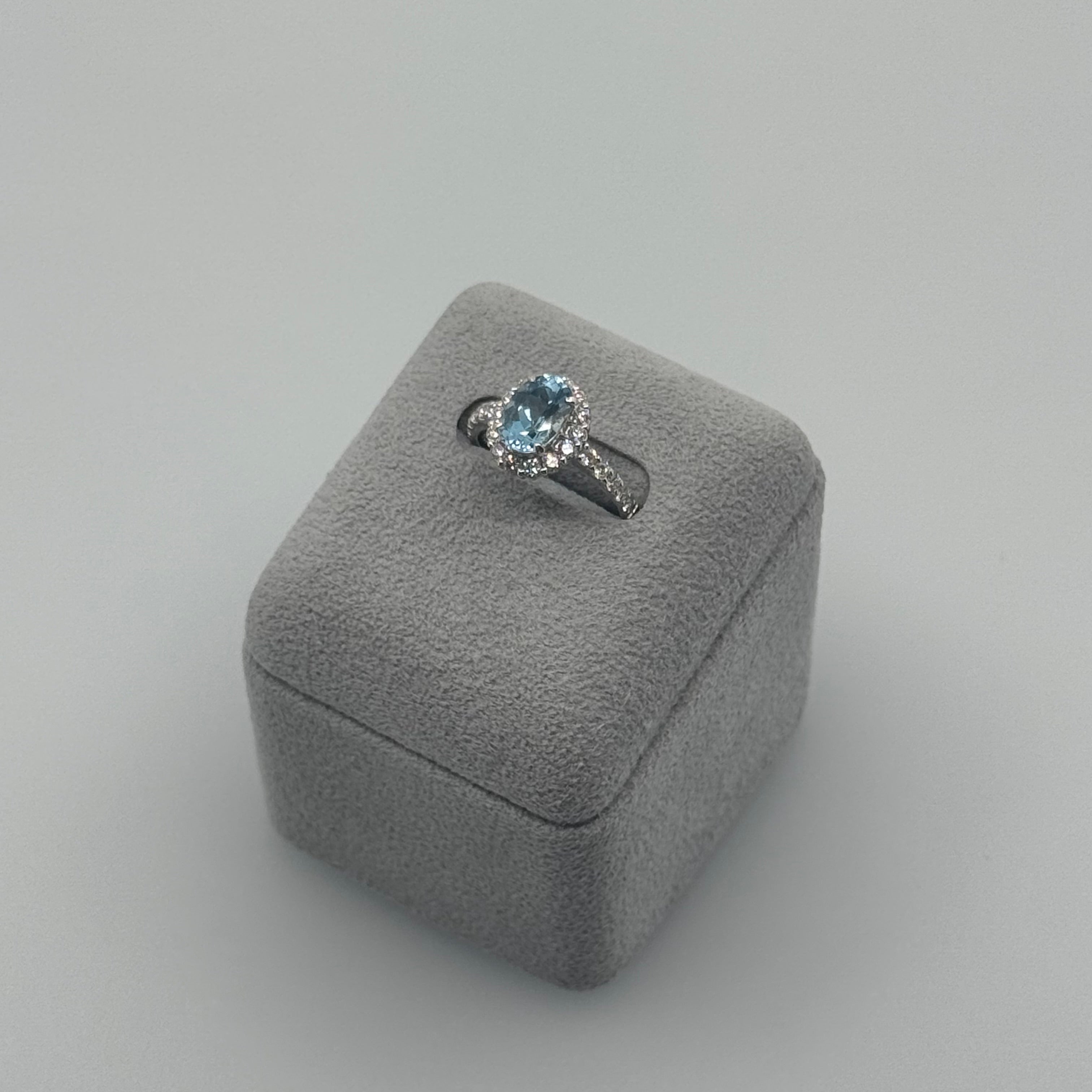 169［一点物］リング アクアマリン 1.3ct OV PT