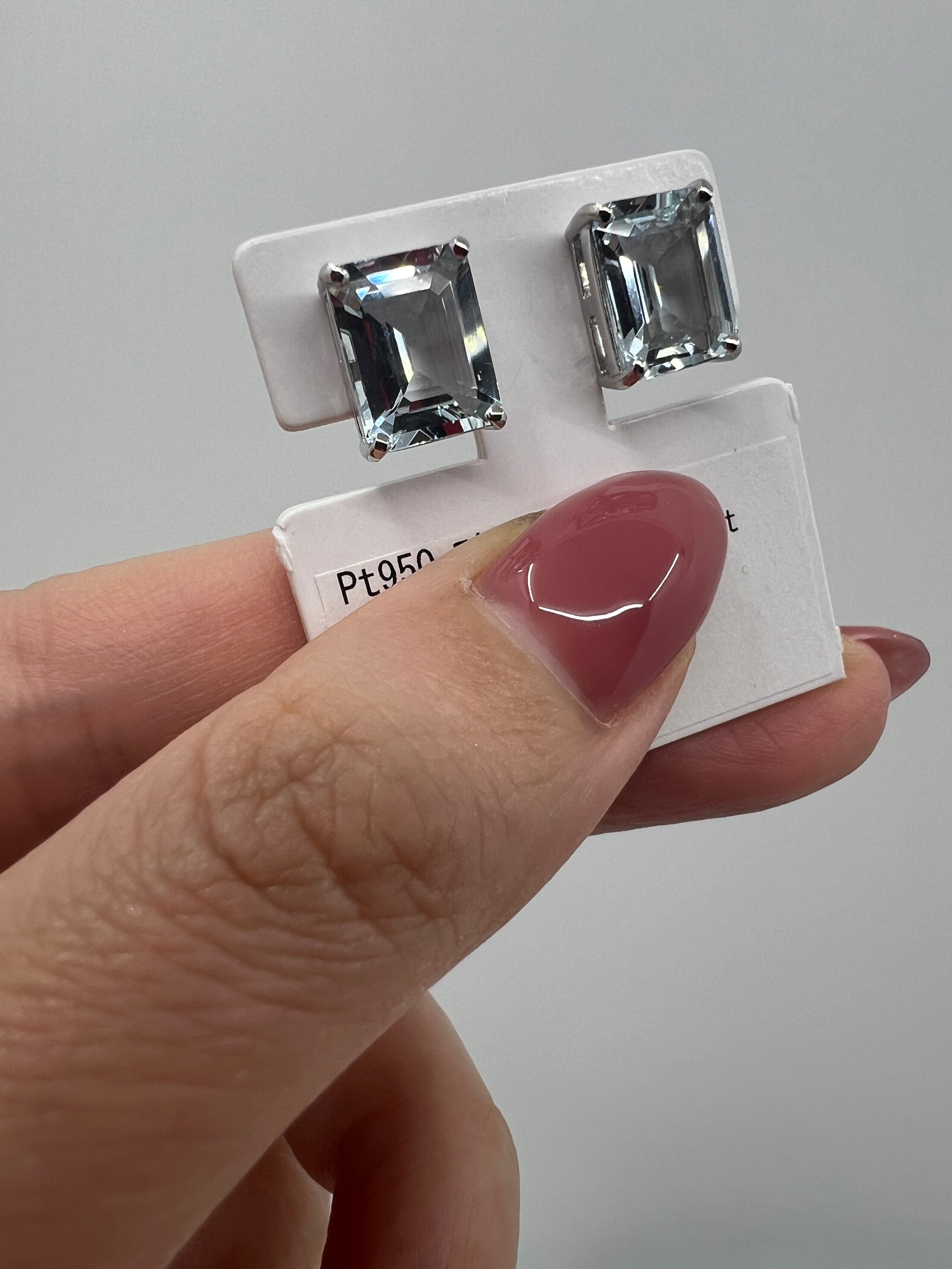 ［フロリナ］ピアス アクアマリン2ct前後×2 SQ