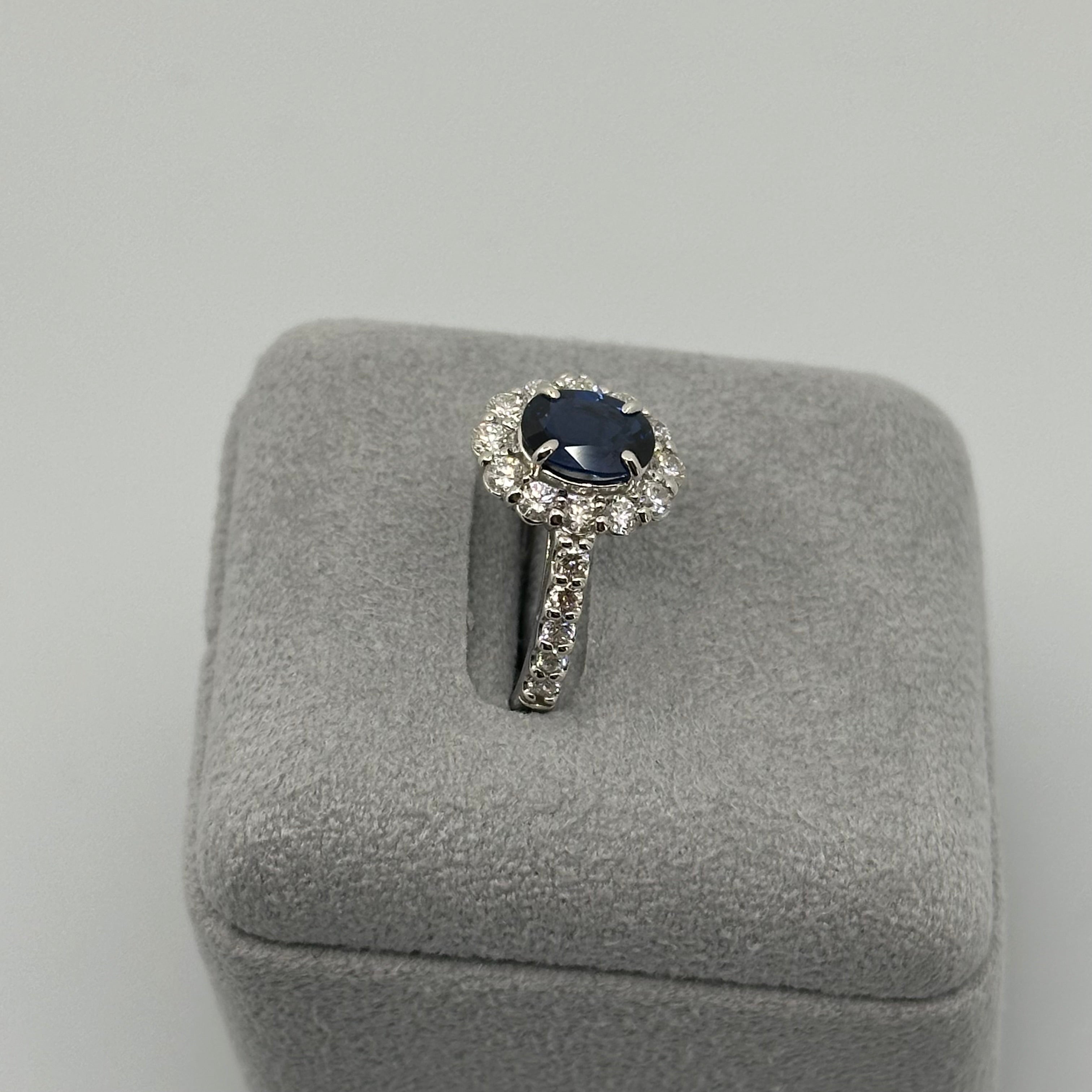 66［一点物］リング ブルーサファイア 1.3ct OV PT