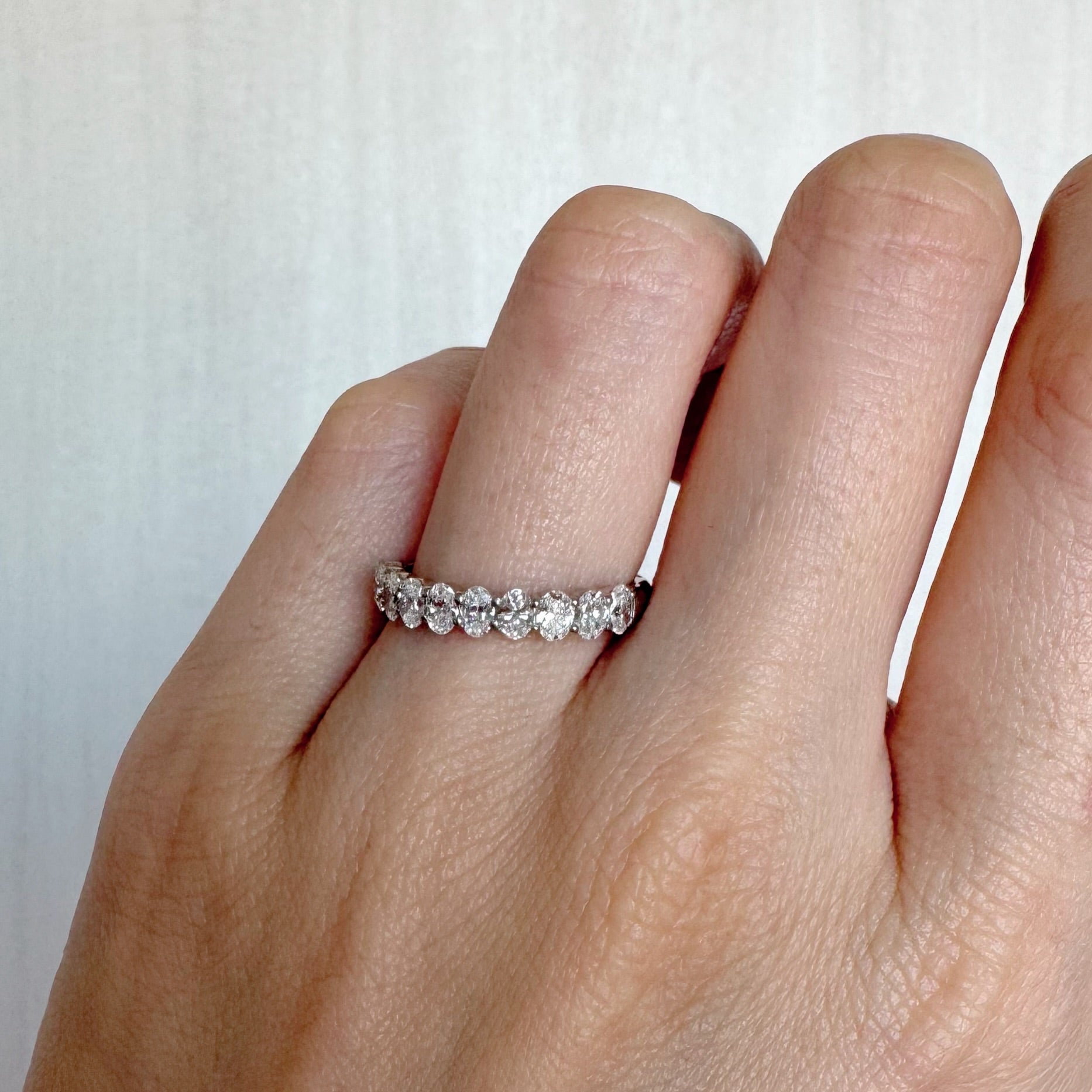 ［グレンヌ/ハーフエタニティ］リング ダイヤ 1pc0.1ct×10pc OV