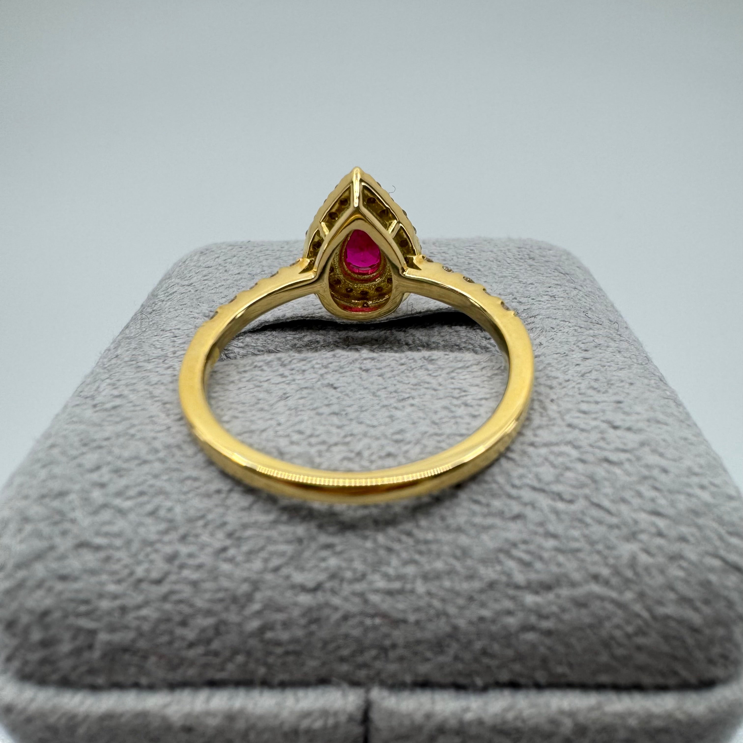 ［一点物］リング ピジョンブラッドルビー 0.4ct PS K18YG